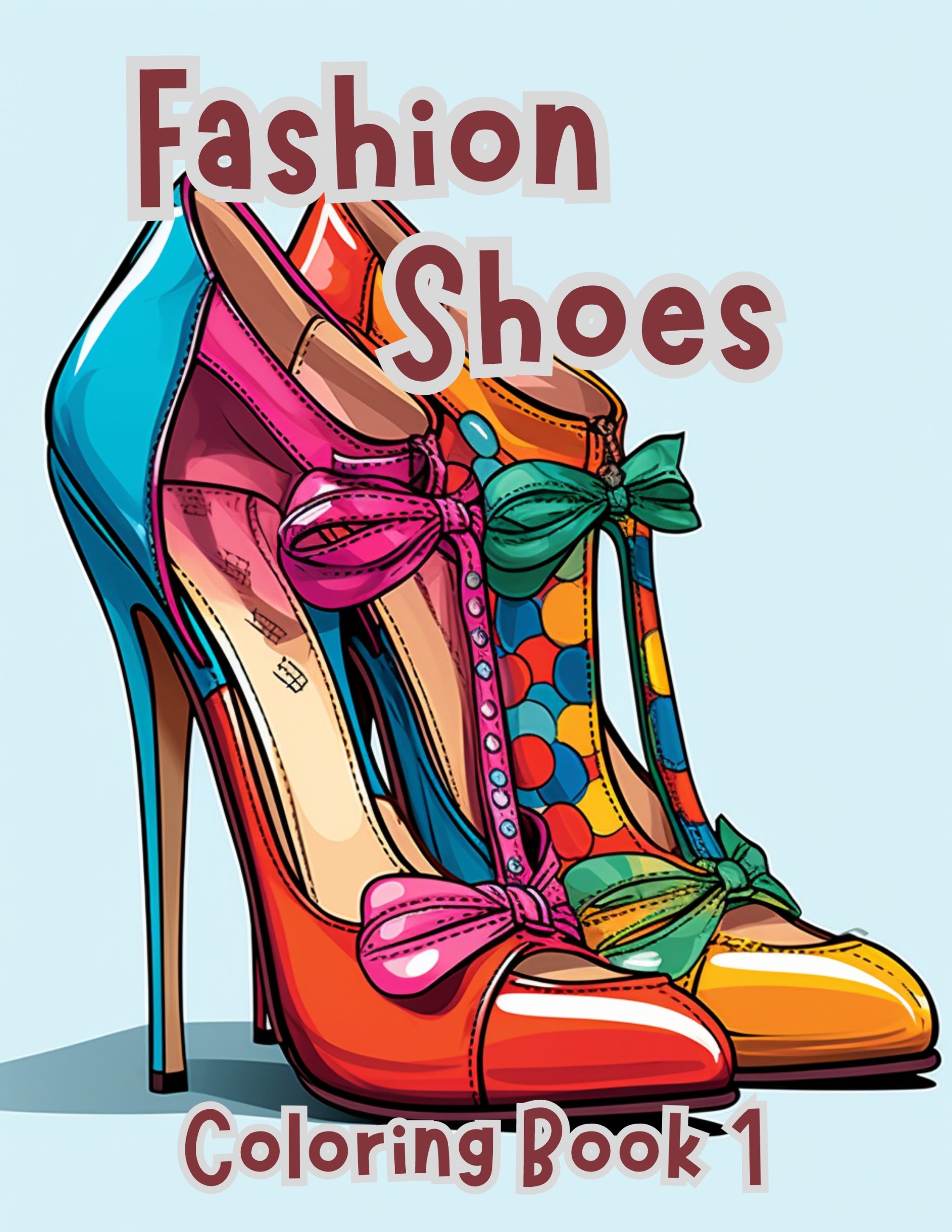 Adult Fashion Shoes Coloring Book 1