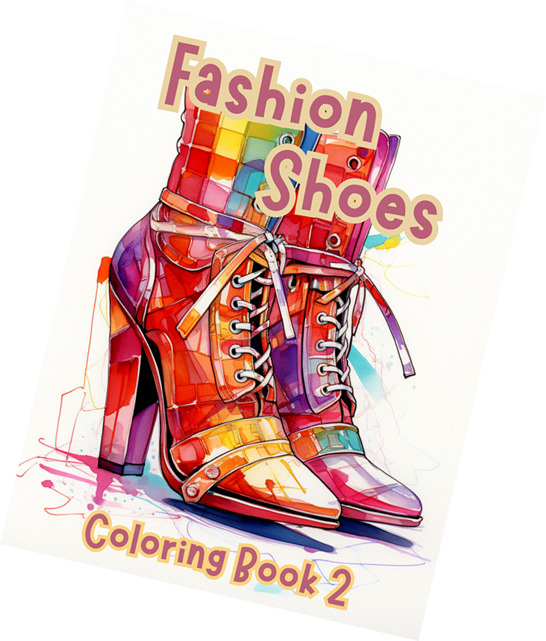 Adult Fashion Shoes Coloring Book 2 - Image 2