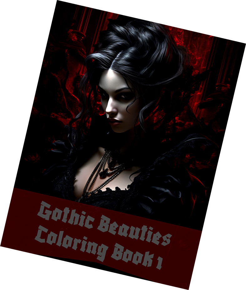 Gothic Beauties Coloring Book 1 - Image 2