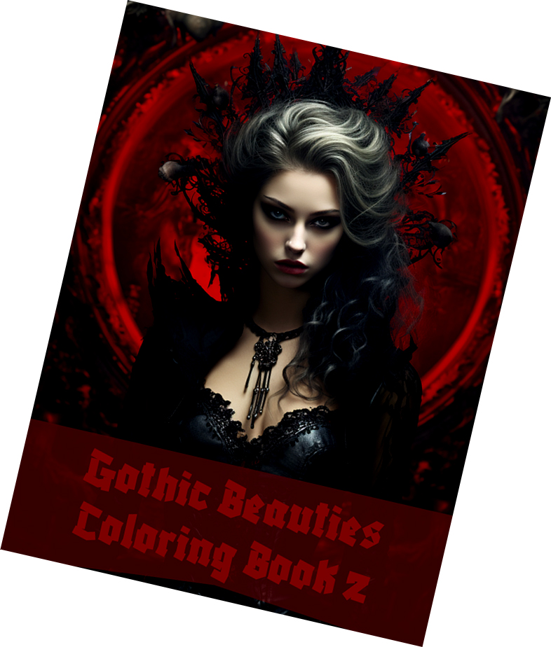 Gothic Beauties Coloring Book 2 - Image 2