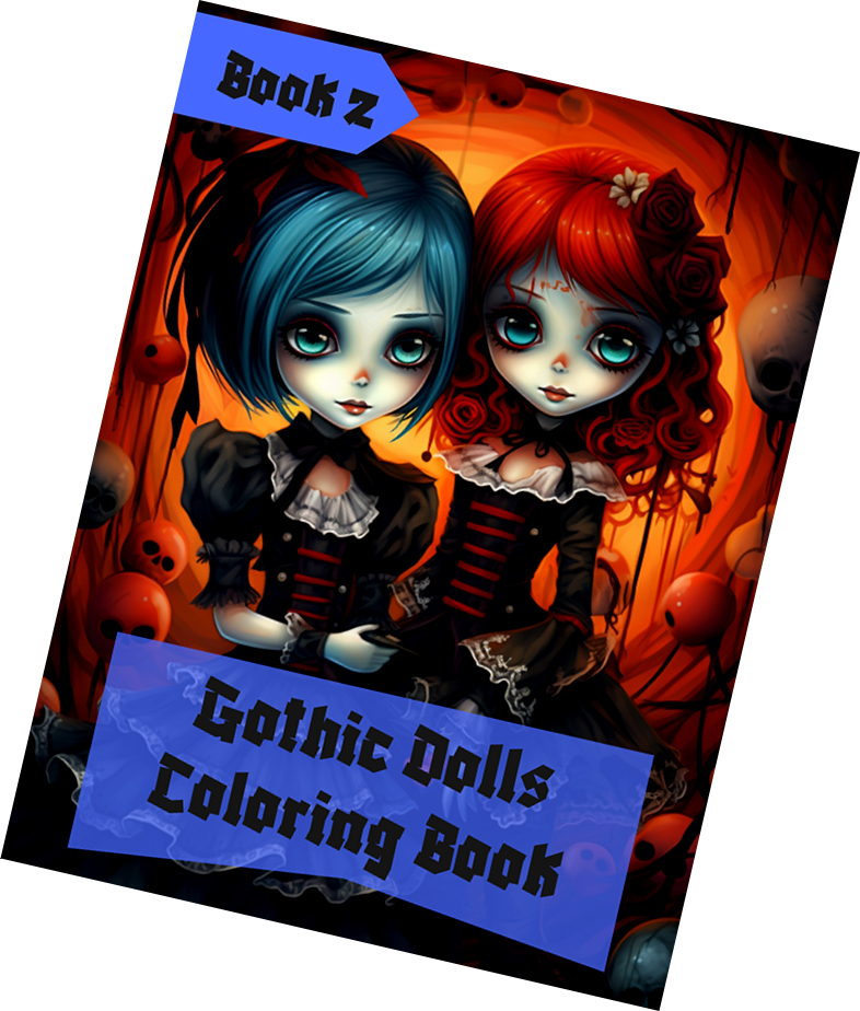 Gothic Dolls Coloring Book 2 - Image 2