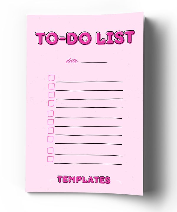 To Do List Templates 6 x 9