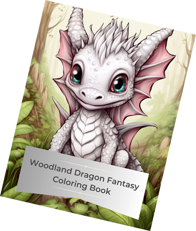 Woodland Dragon Fantasy Coloring Book - Image 2