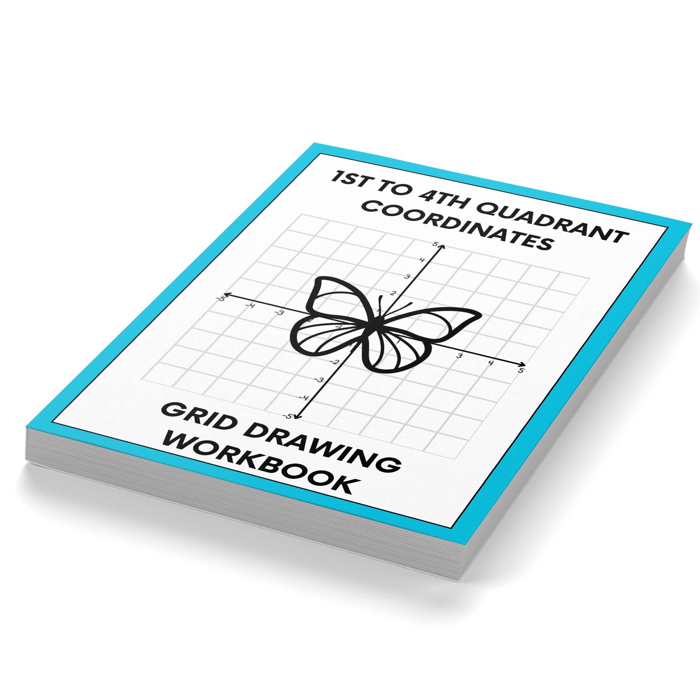 1st to 4th Quadrant Coordinates Grid Drawing Workbook
