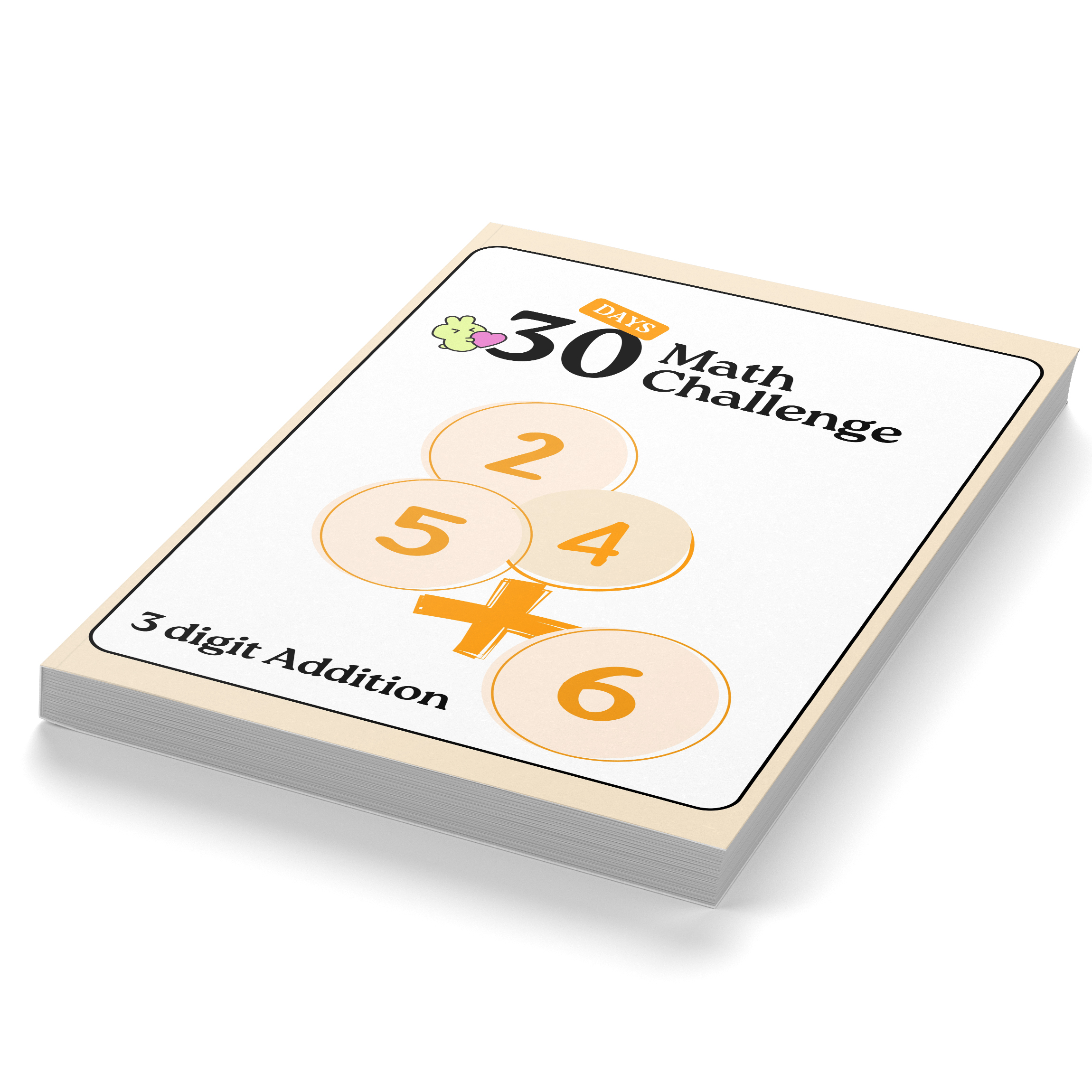 30 Days Math Challenge Three Digit Addition Exercises Workbook