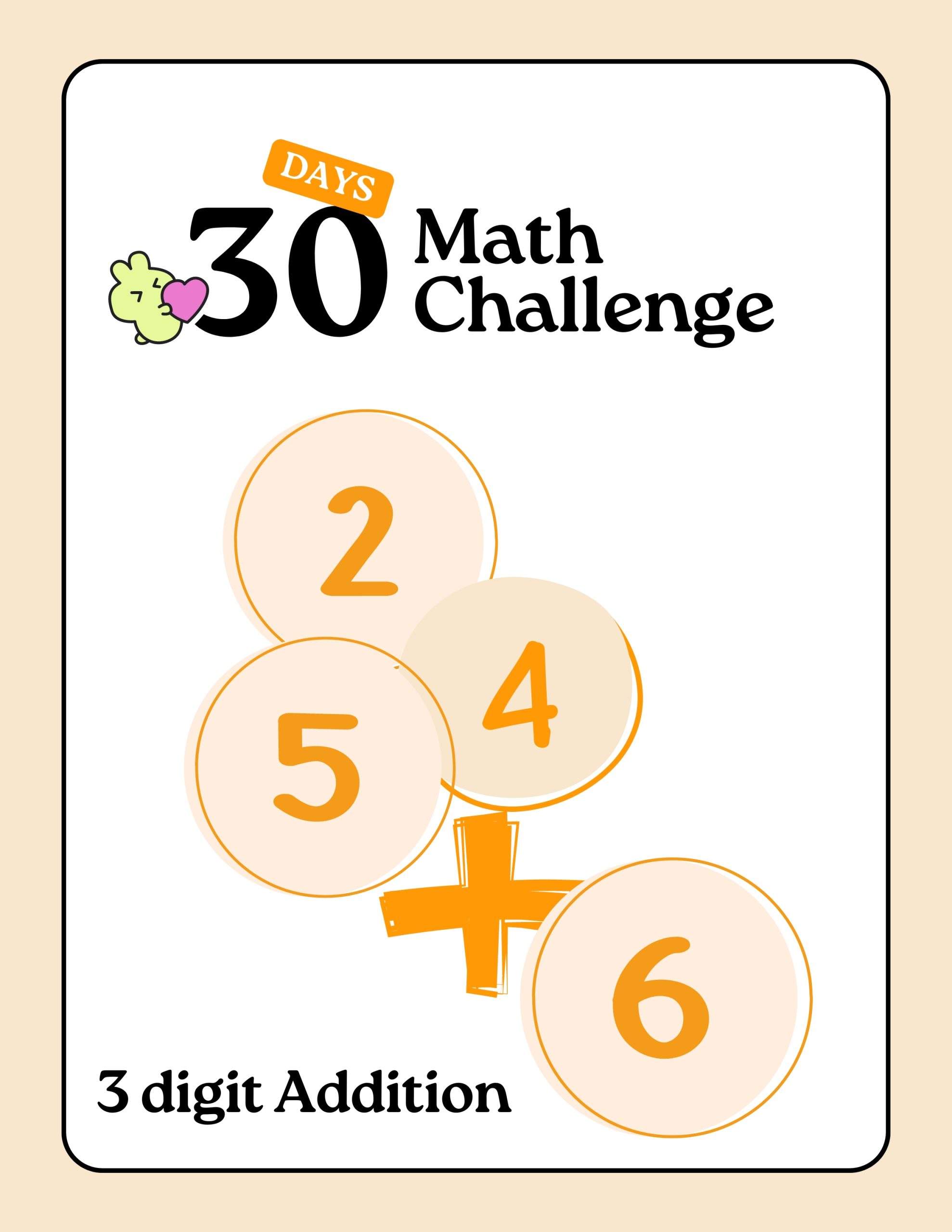 30 Day Challenge Math 2 Digit Multiplication Workbook