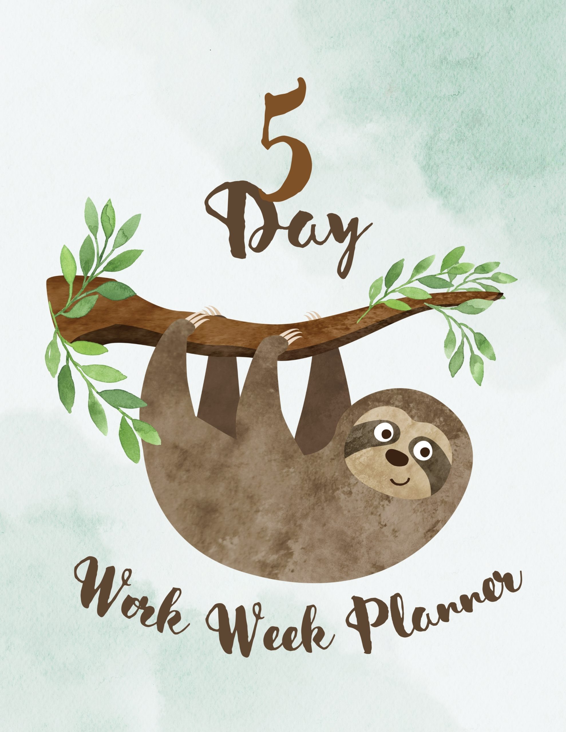 5 Day Work Week Planner