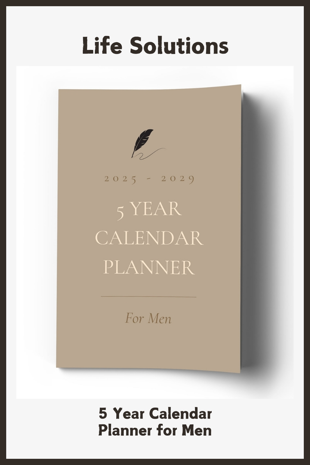 5 Year Calendar Planner for Men