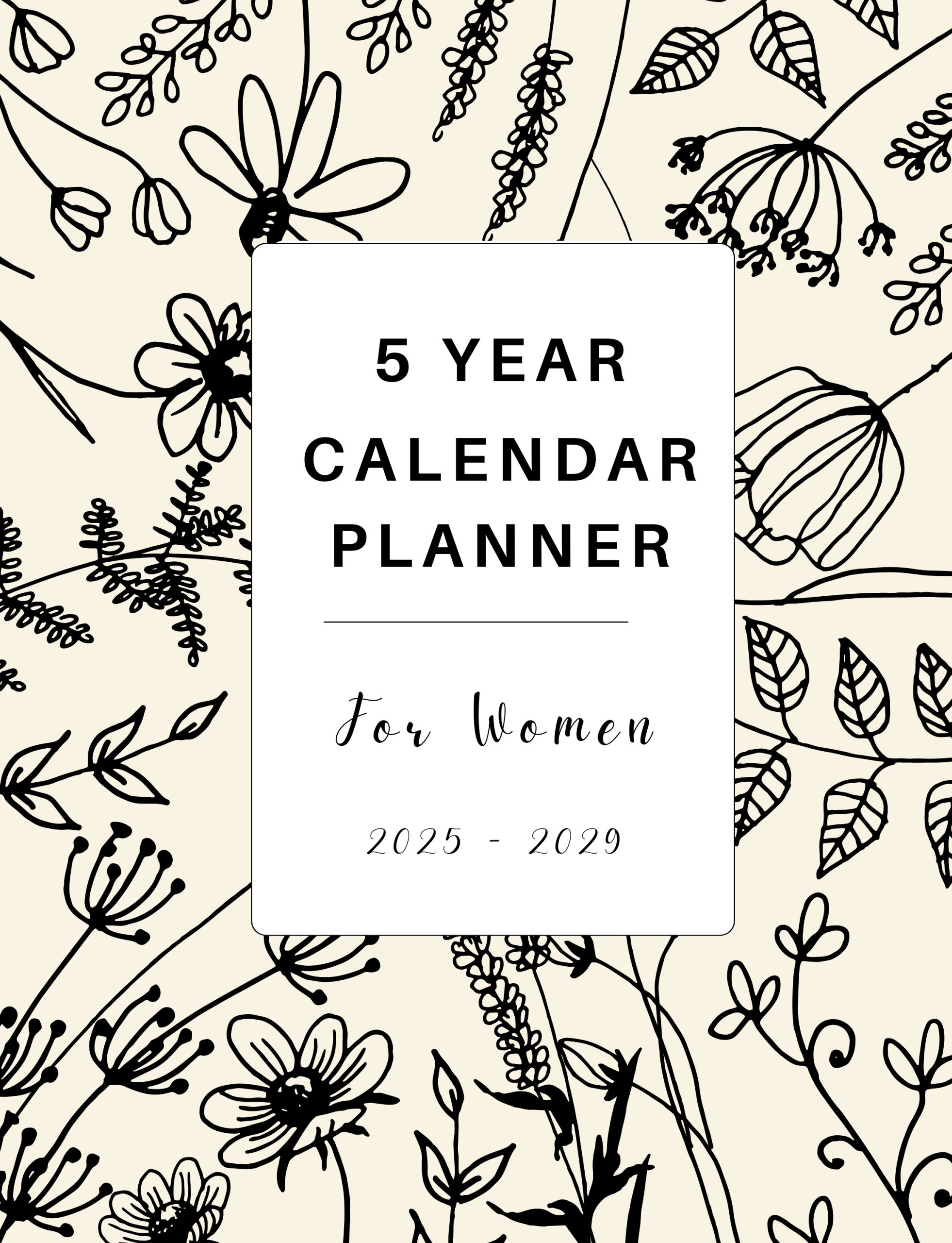 5 Year Calendar Planner for Women