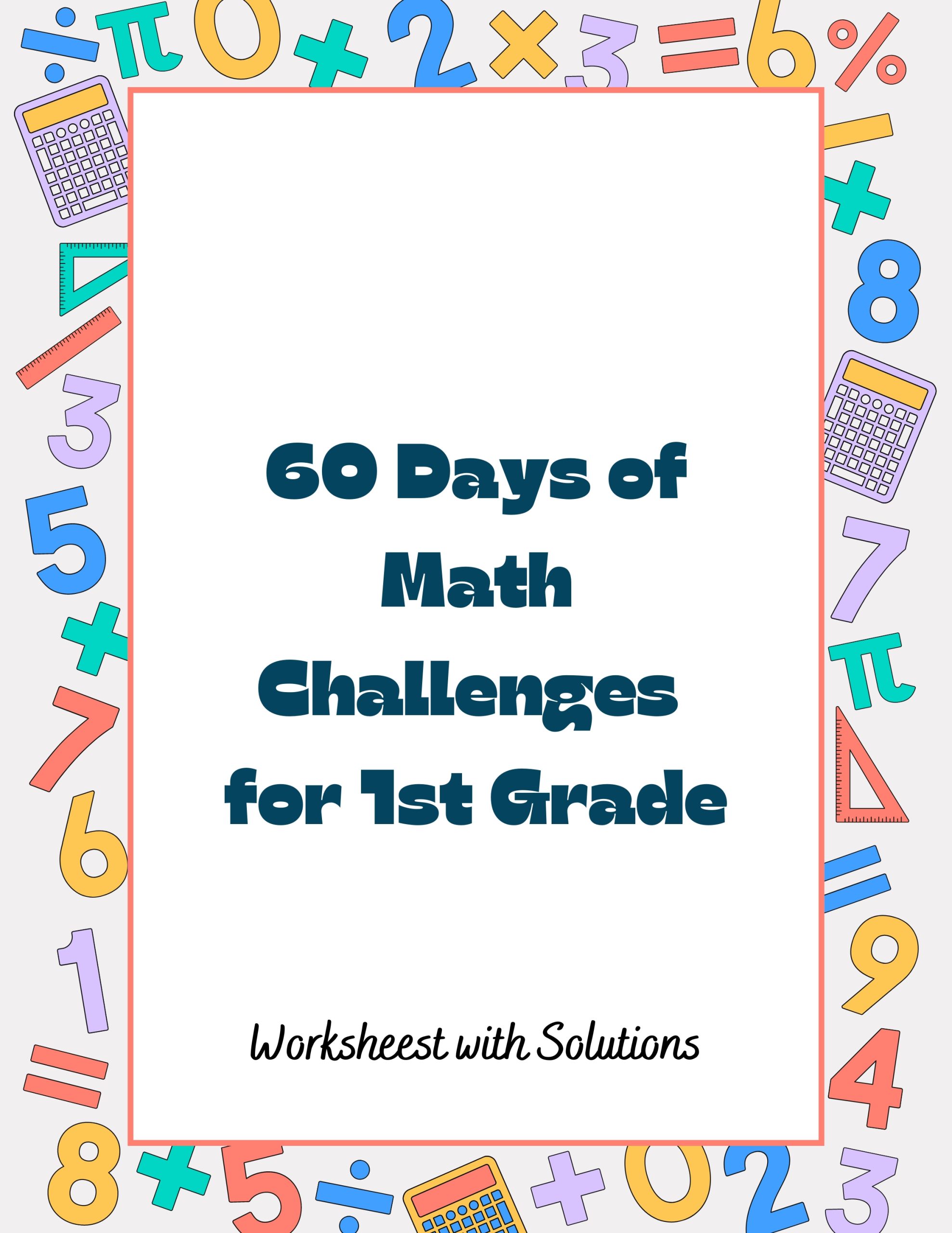 60 Days of Math Challenges for 1st Grade