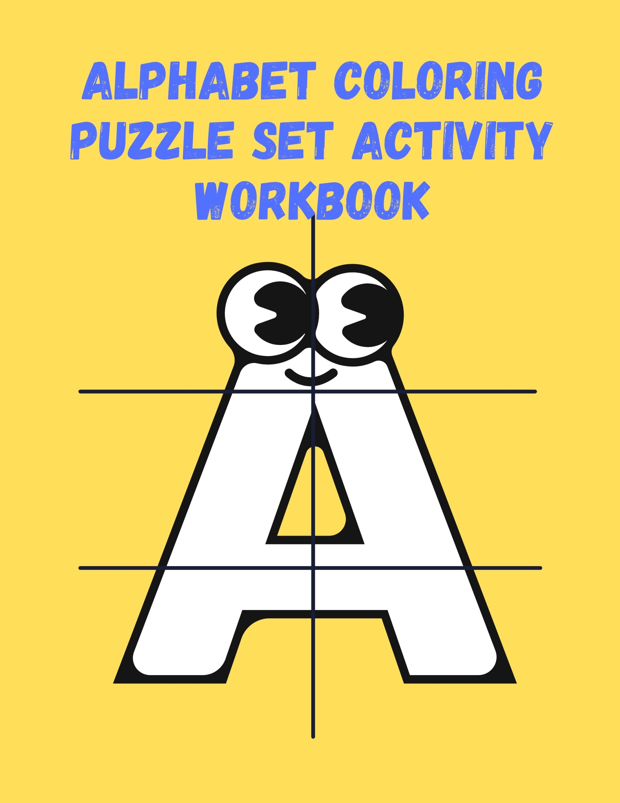 Alphabet Coloring Puzzle Set Activity Workbook