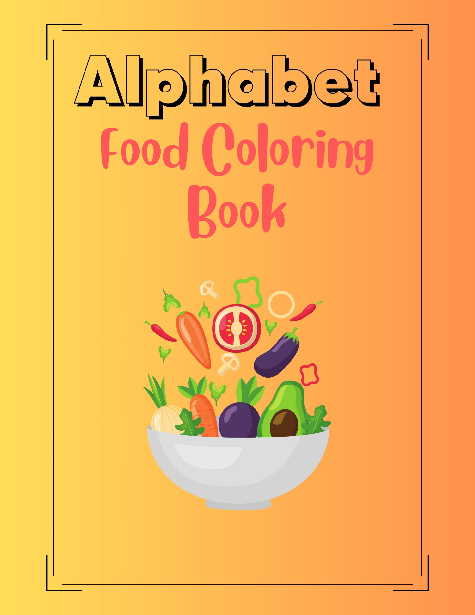 Alphabet Food Coloring Book