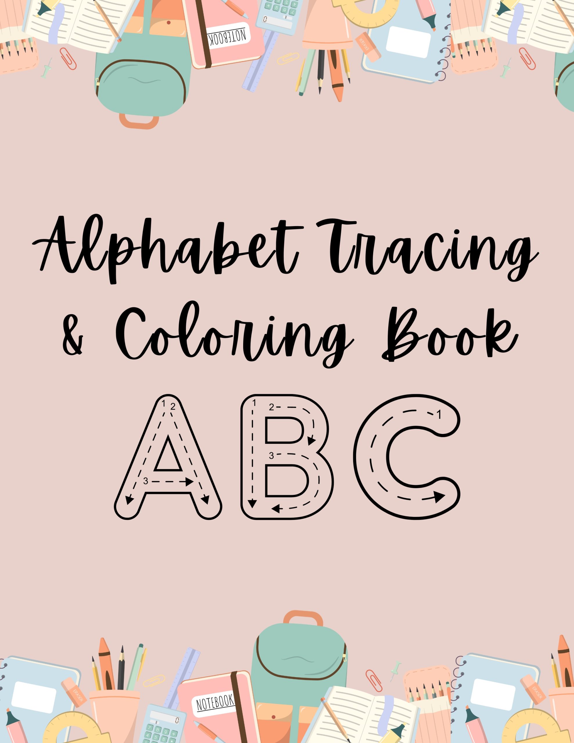 Alphabet Tracing and Coloring Book
