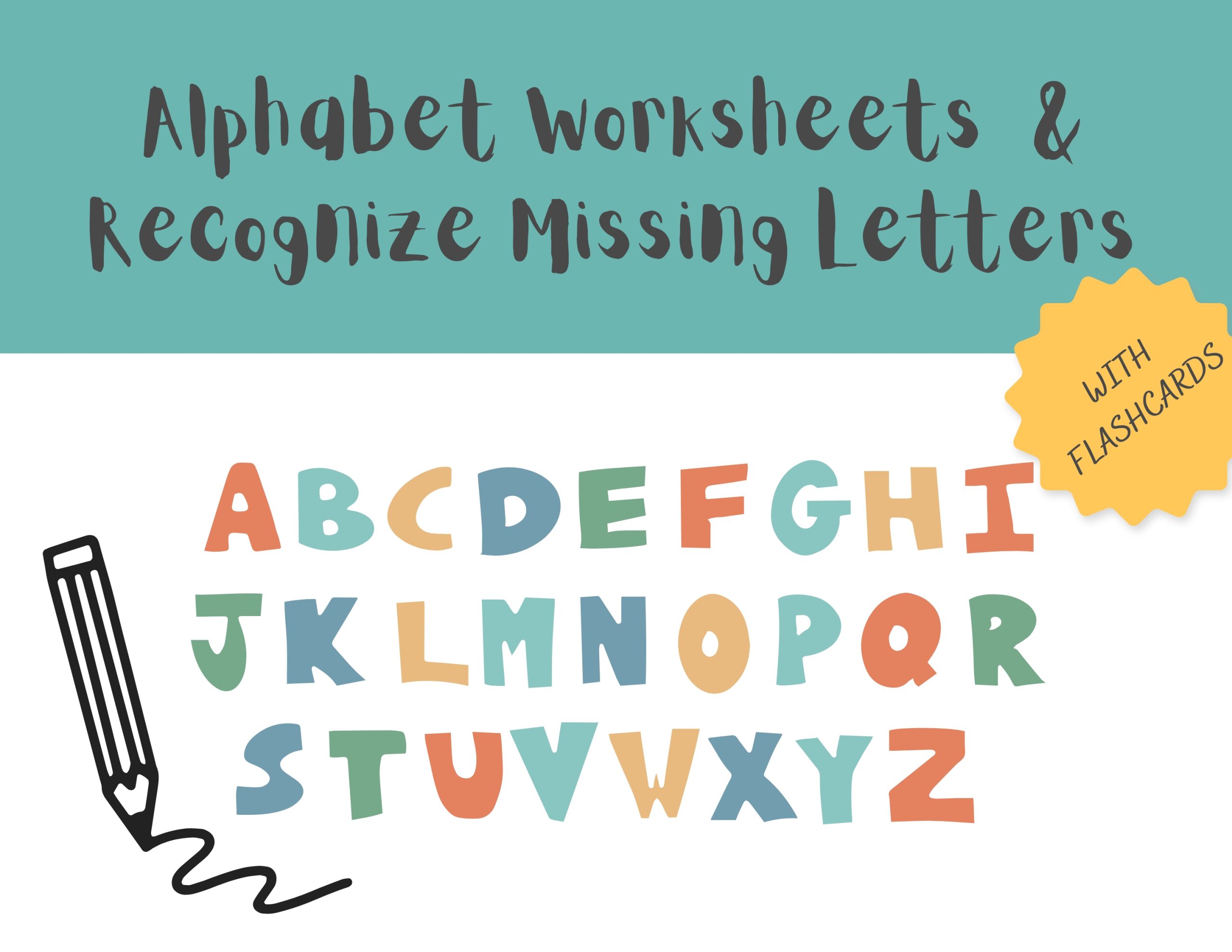Alphabet Worksheets & Recognize Missing Letters
