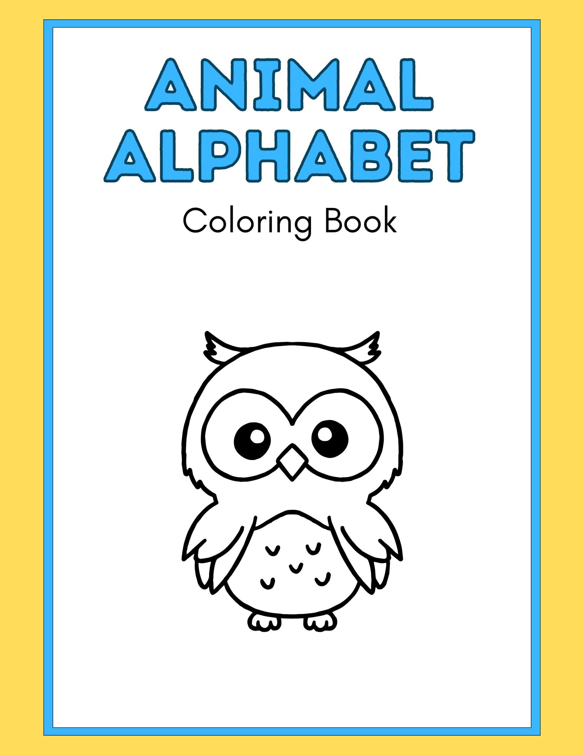 Animal Alphabet Coloring Book A