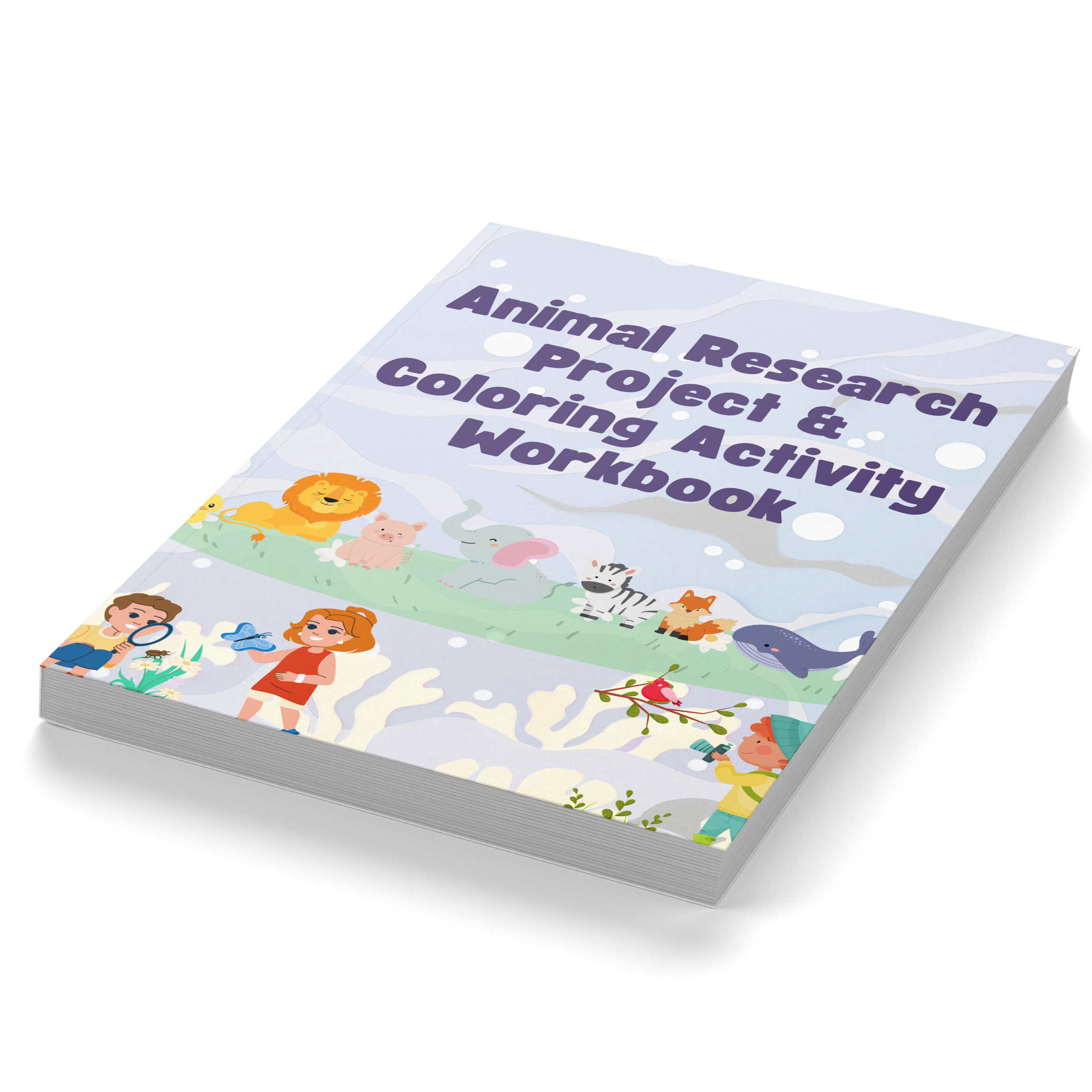 Animal Research Project and Coloring Activity Workbook