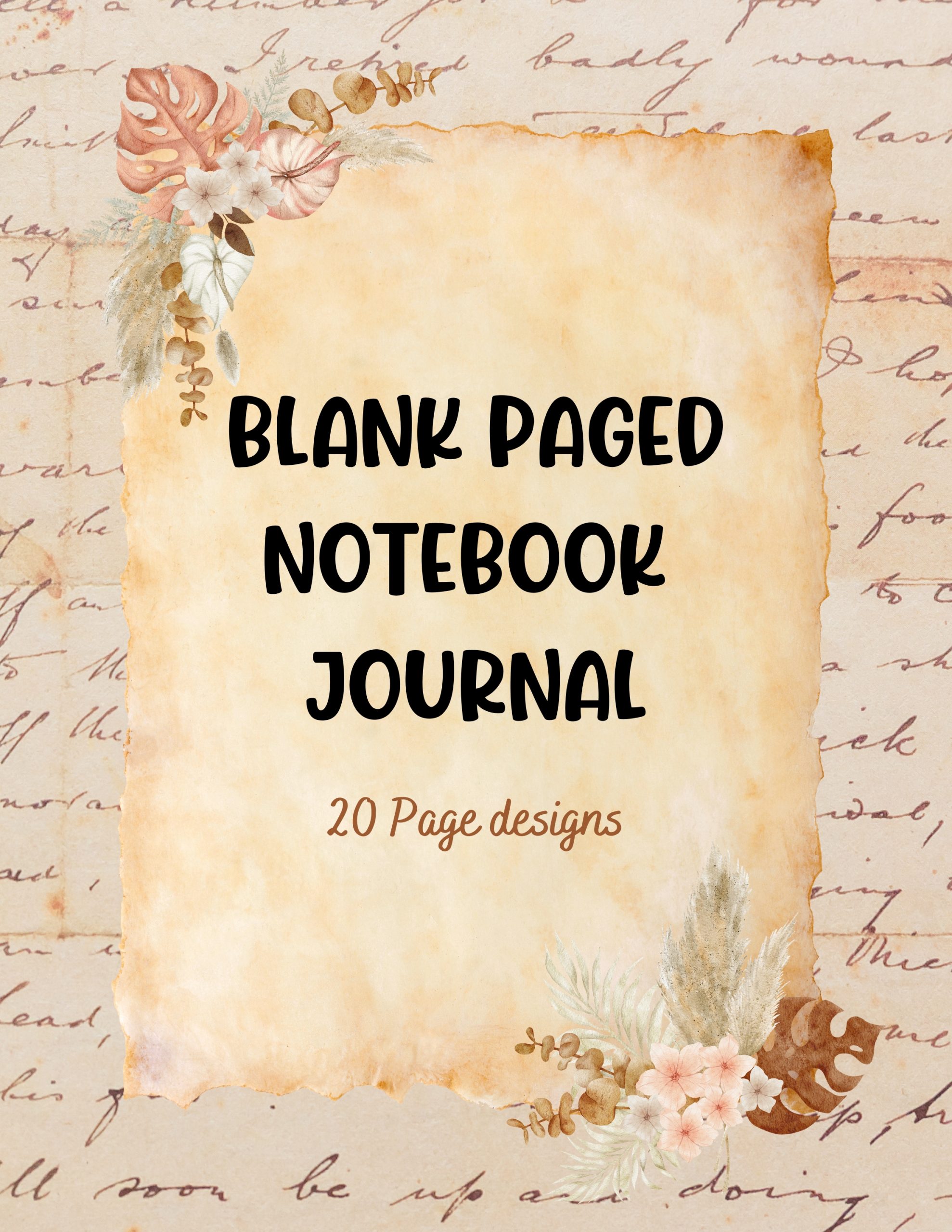 Blank Paged Notebook Journal 6 x 9