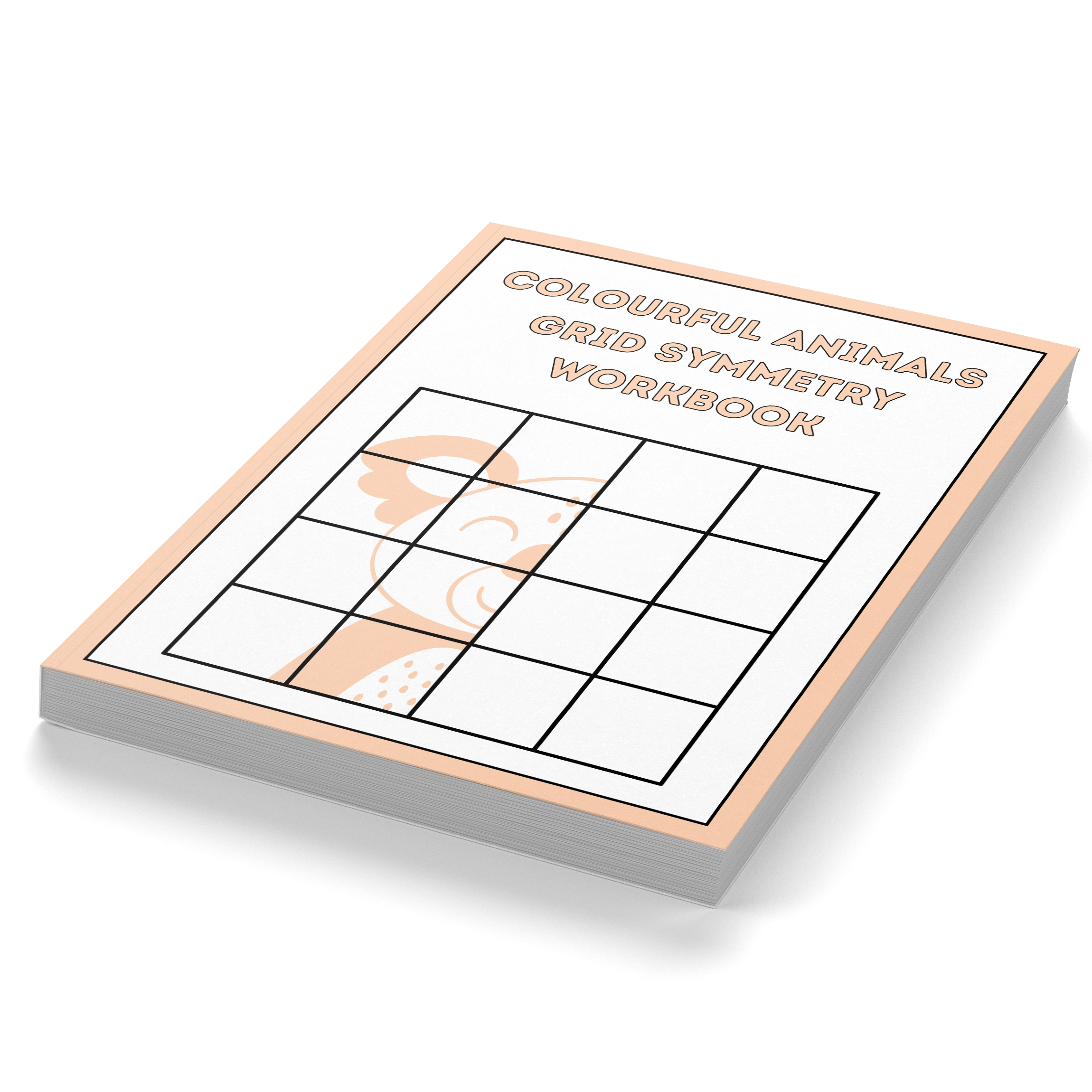 Colourful Animals Grid Symmetry Workbook