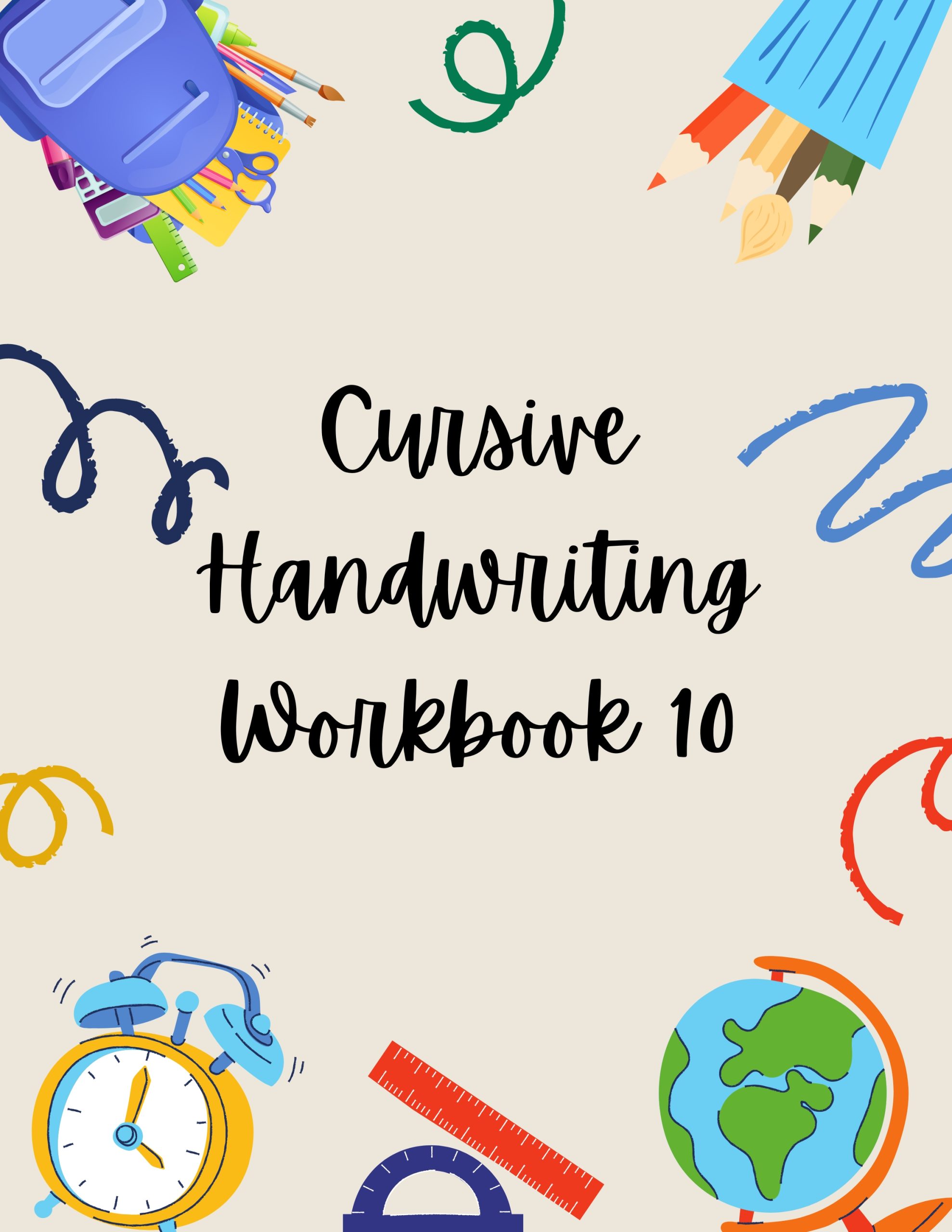 Cursive Handwriting Workbook 10