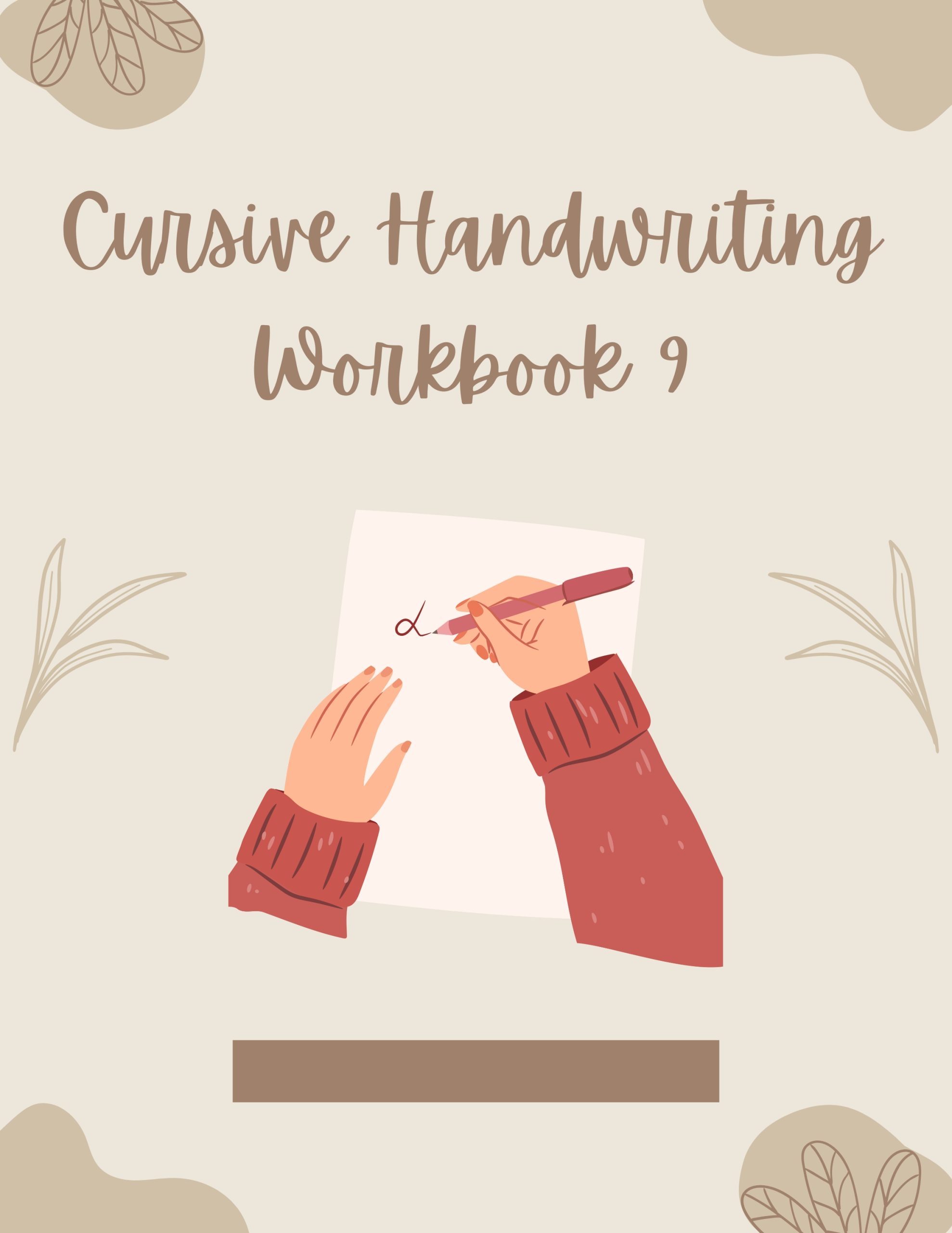 Cursive Handwriting Workbook 9