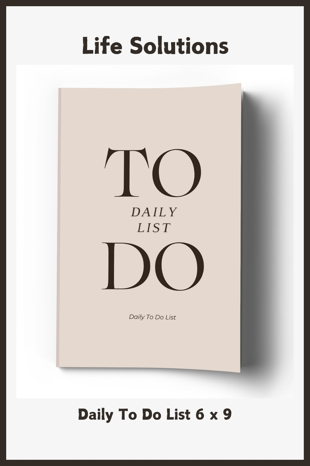 Daily To Do List 6 x 9