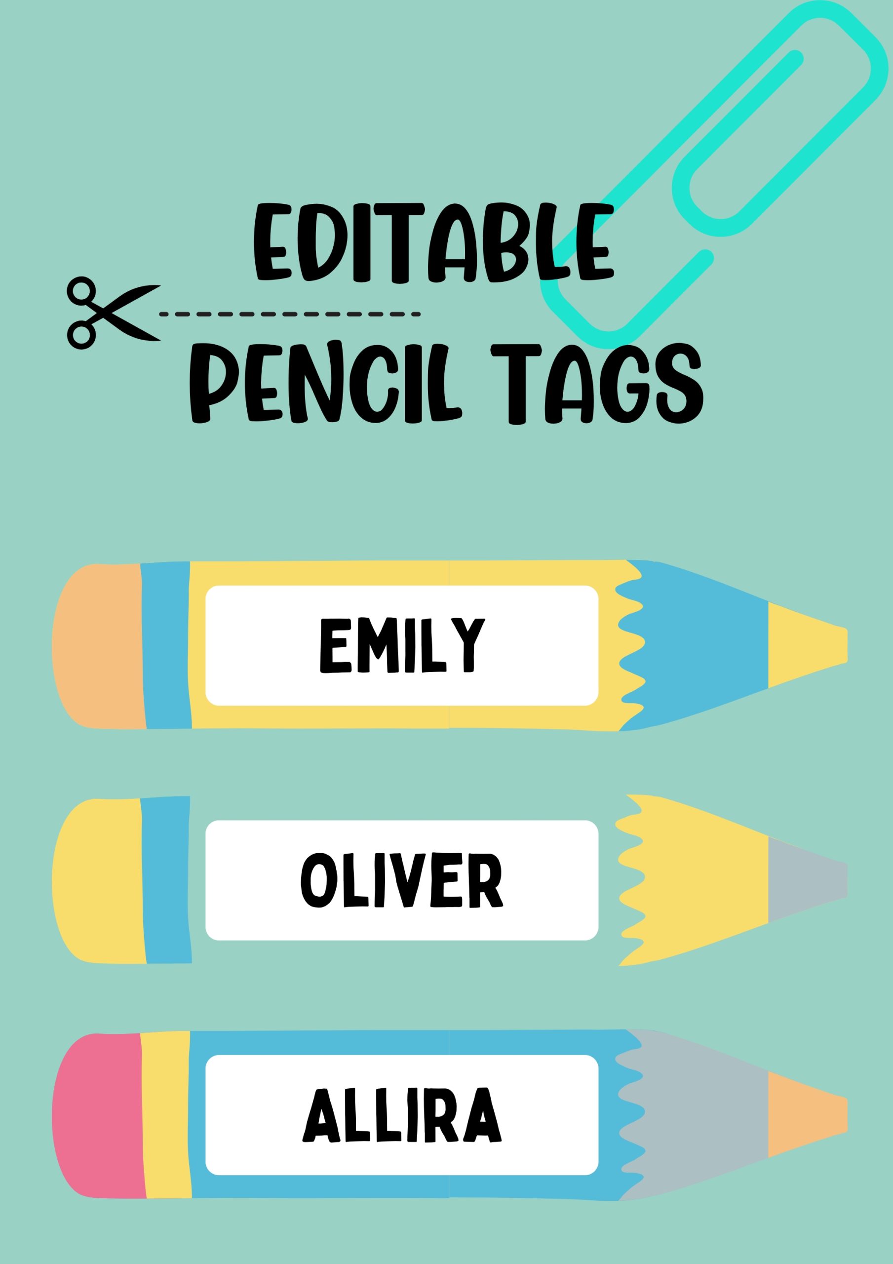 Editable Pencil Tags