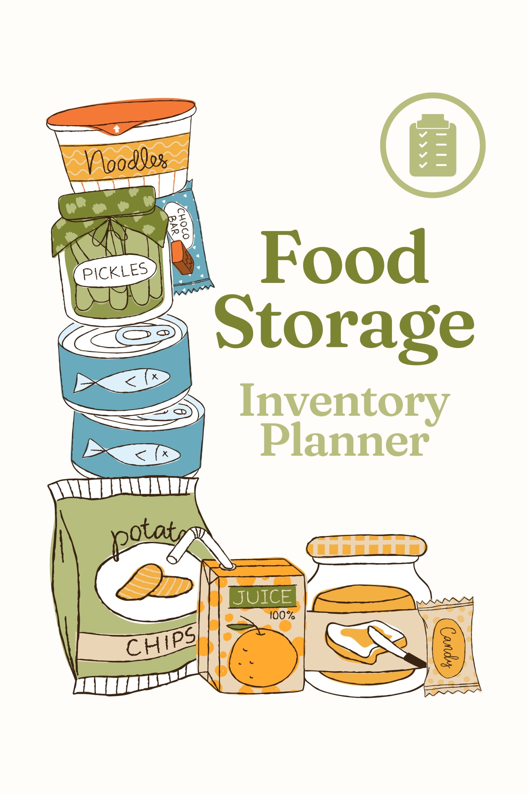 Food Storage inventory Planner 6 x 9