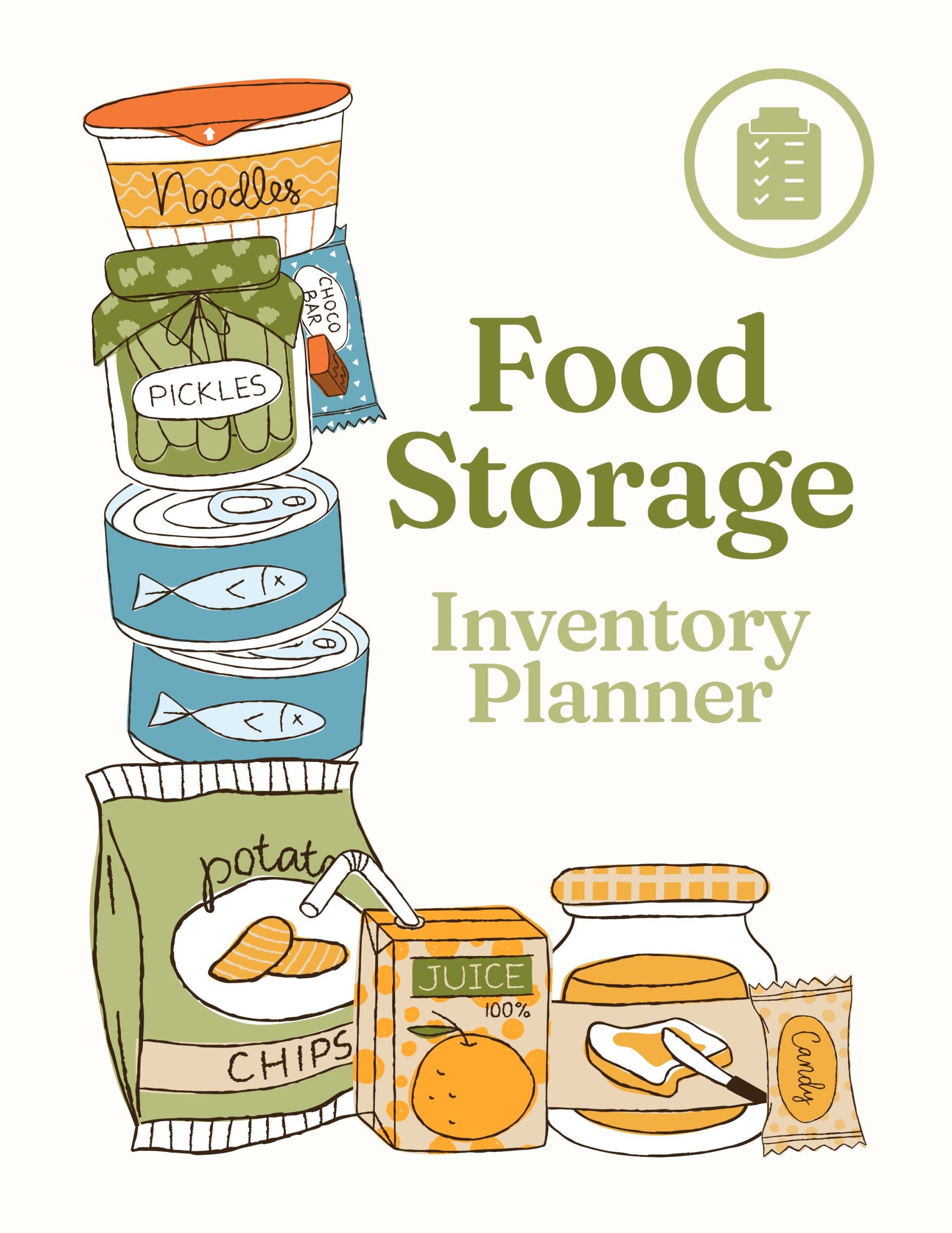 Food Storage inventory Planner 8.5 x 11