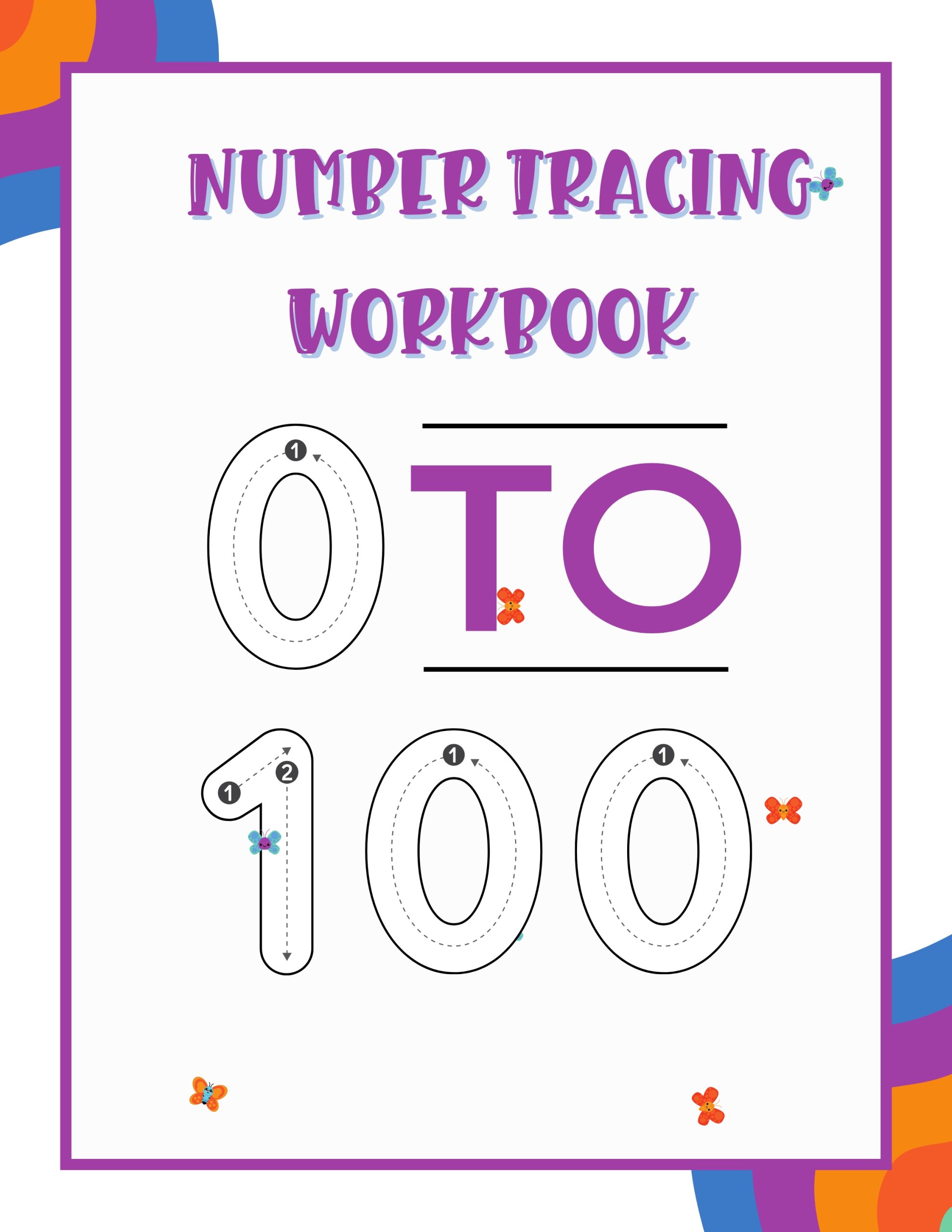Math 0 to 100 Number Tracing Workbook