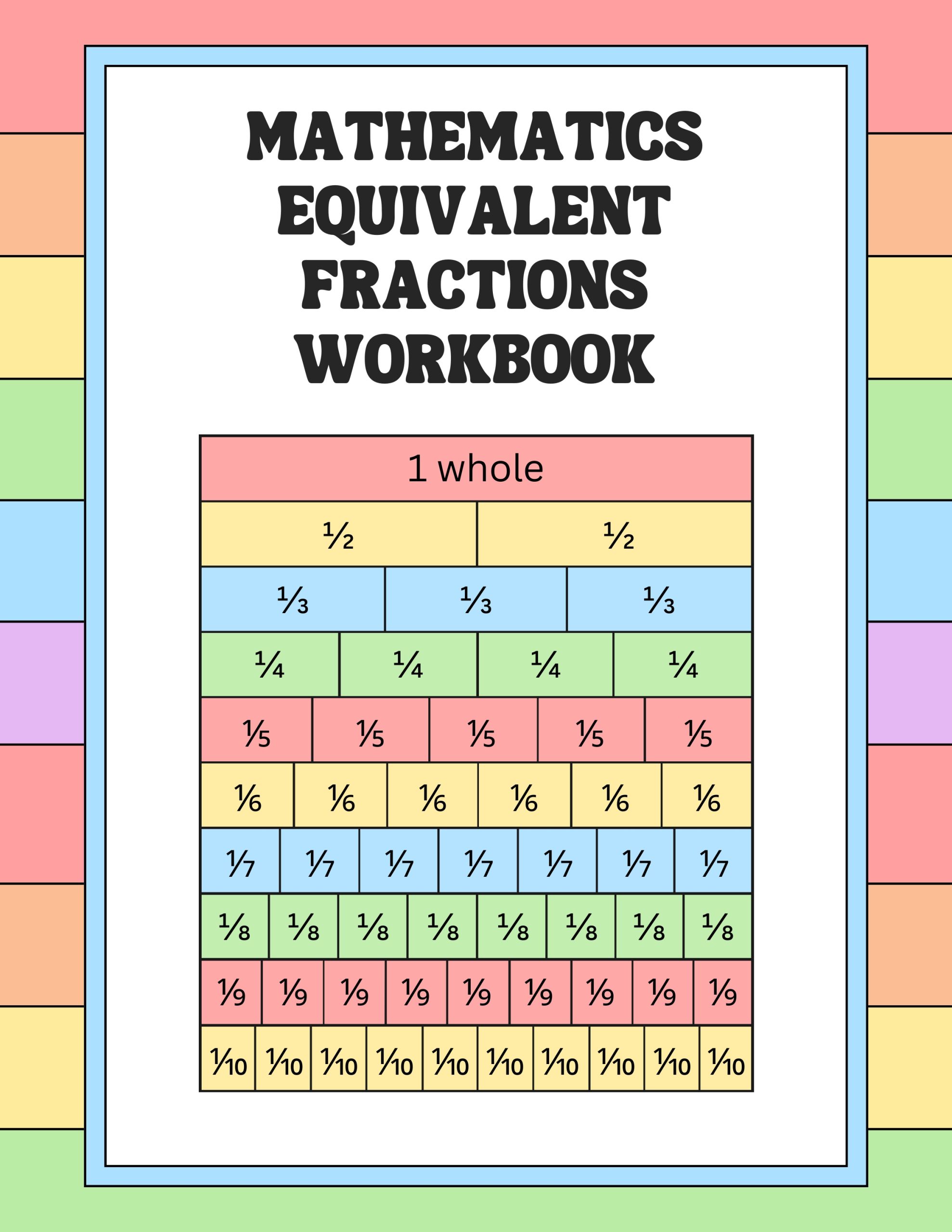 Mathematics Equivalent Fractions Workbook