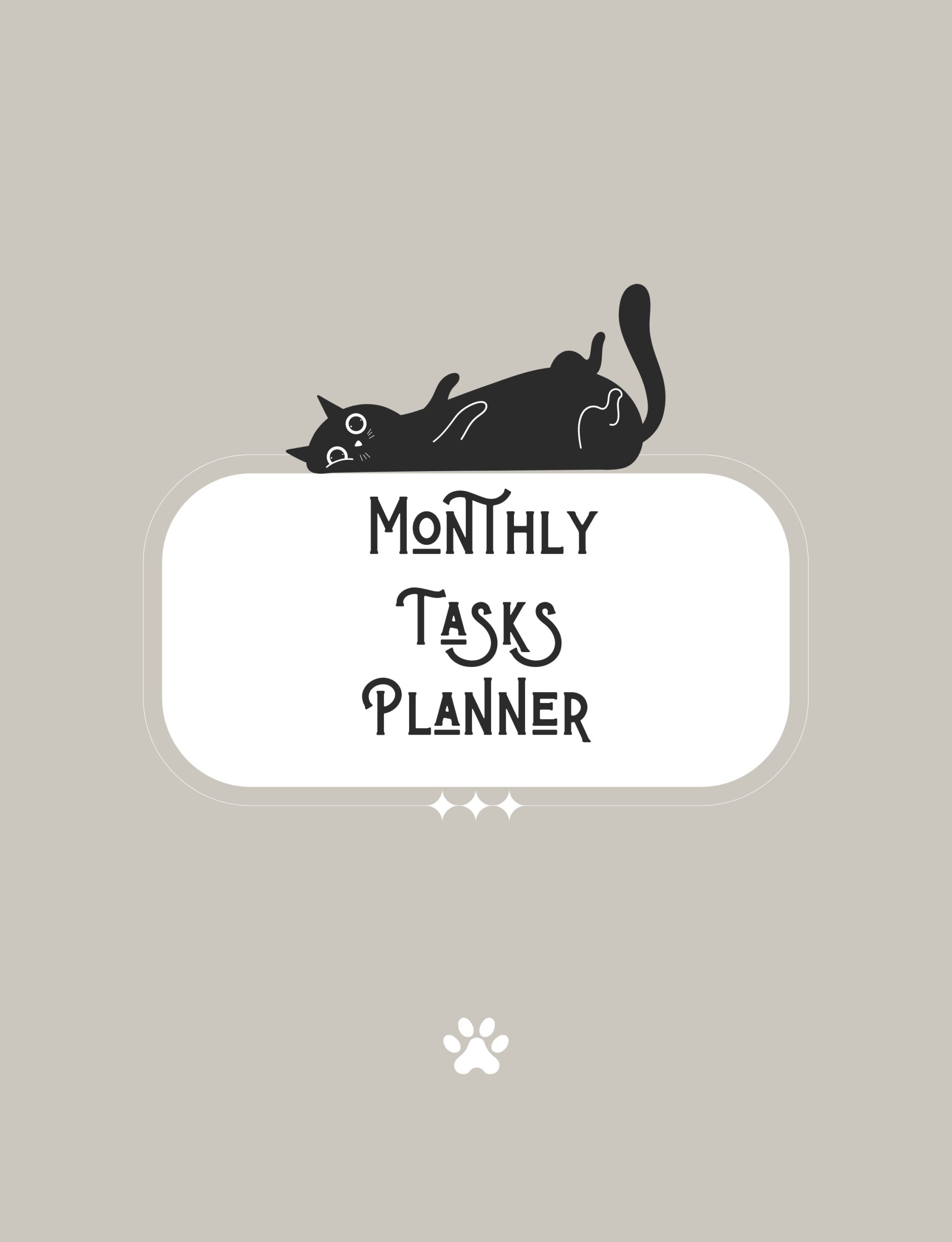 Monthly Tasks Planner 6.12 x 9.25