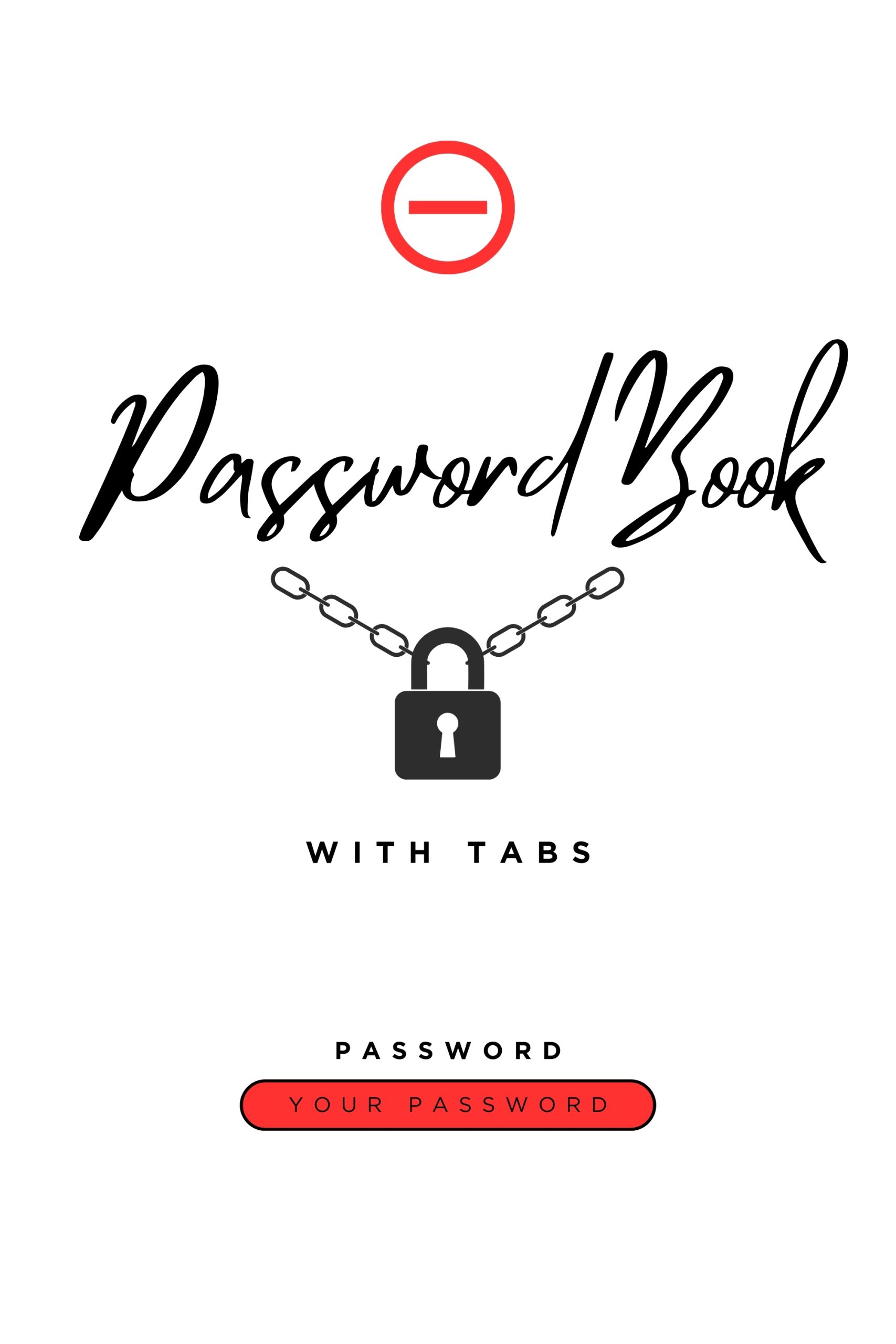 Password Book with Tabs