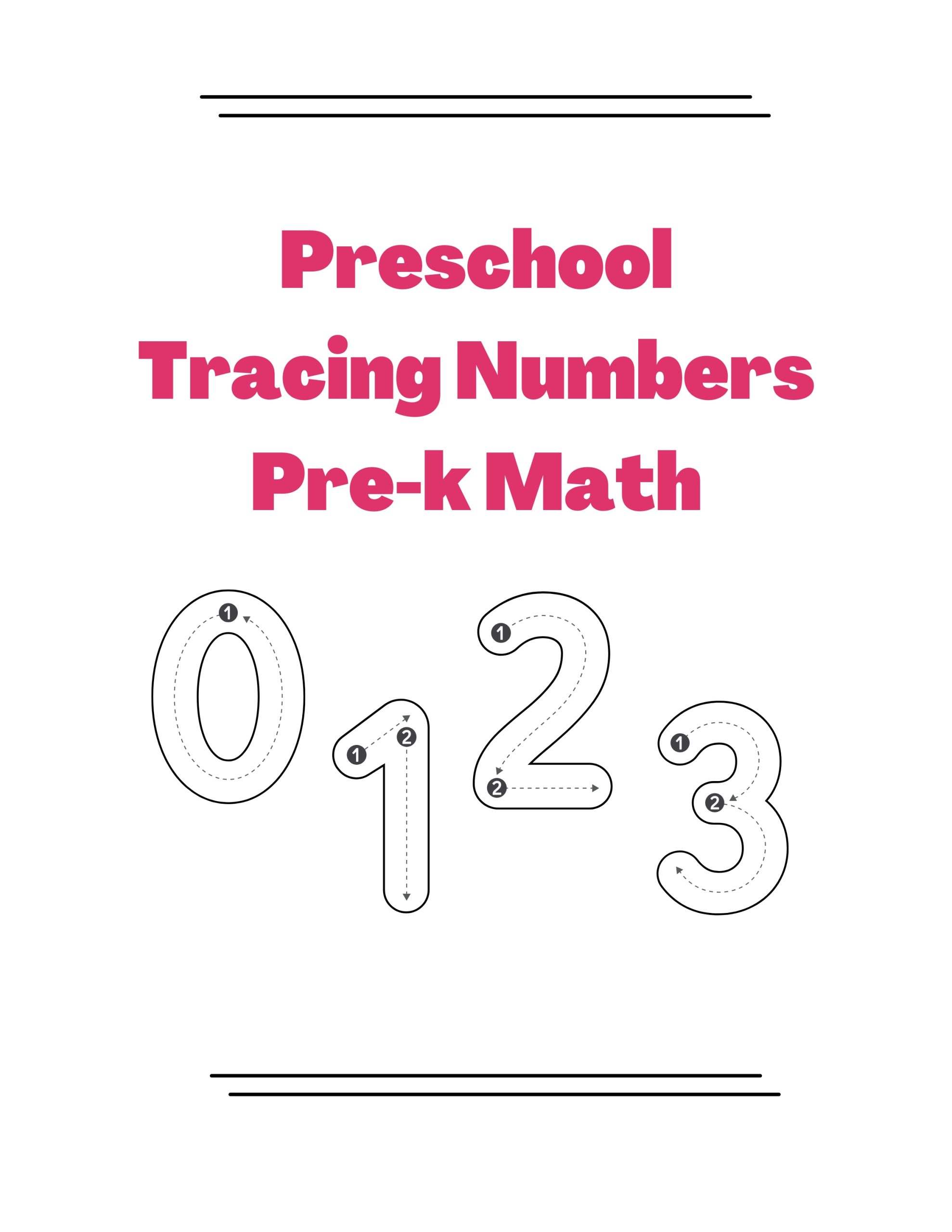 Preschool Tracing Numbers Pre-k Math