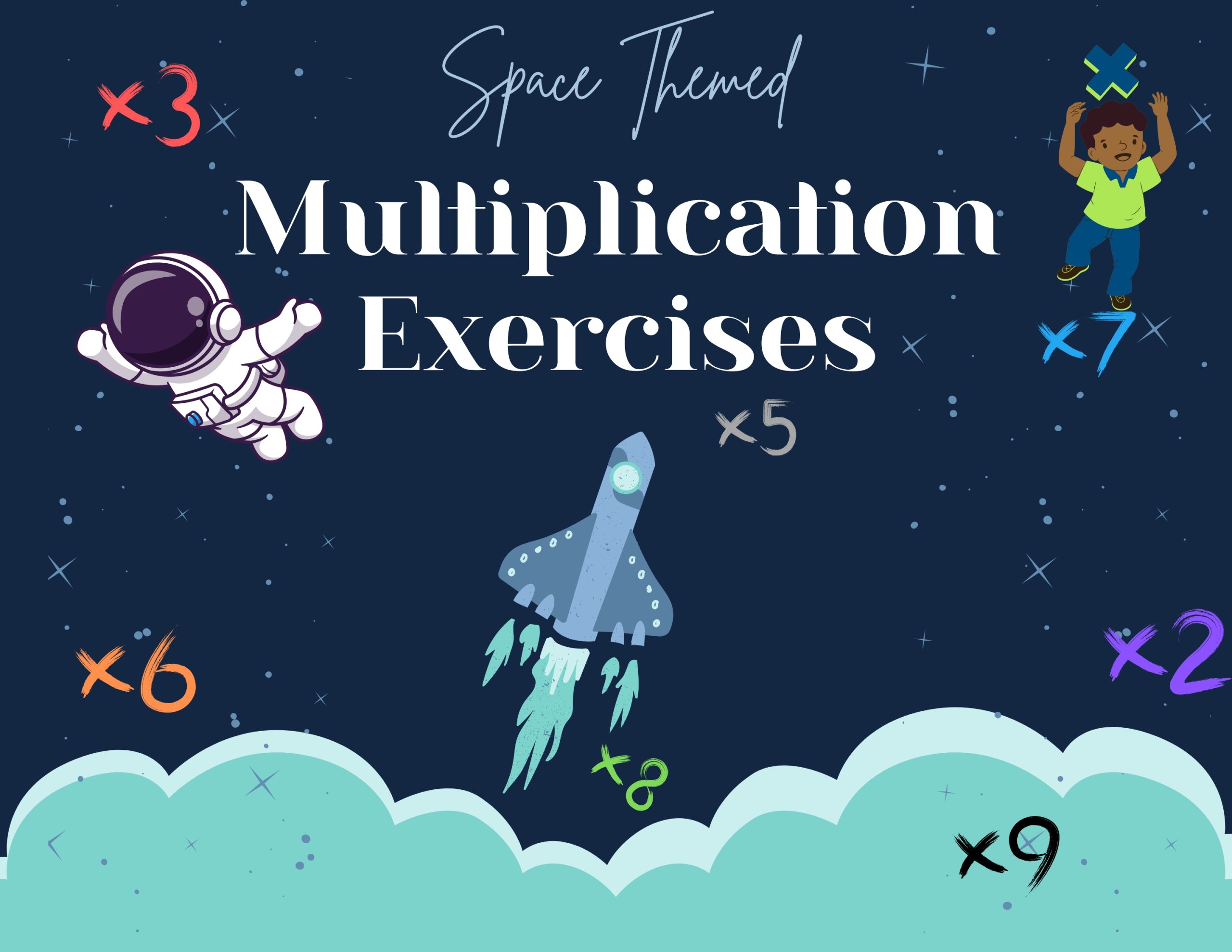 Space Themed Multiplication Exercises