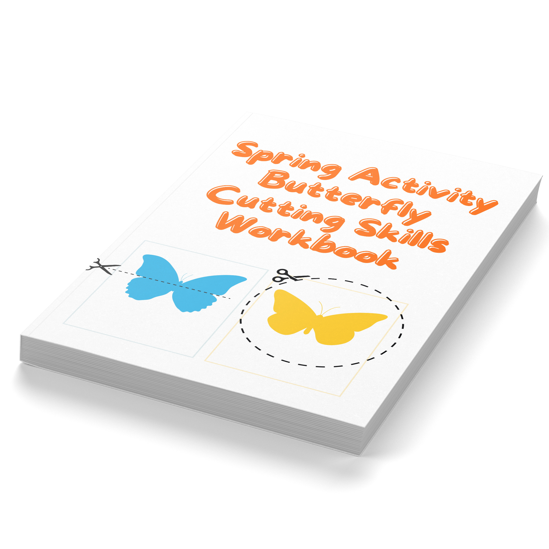 Spring Activity Butterfly Cutting Skills Workbook
