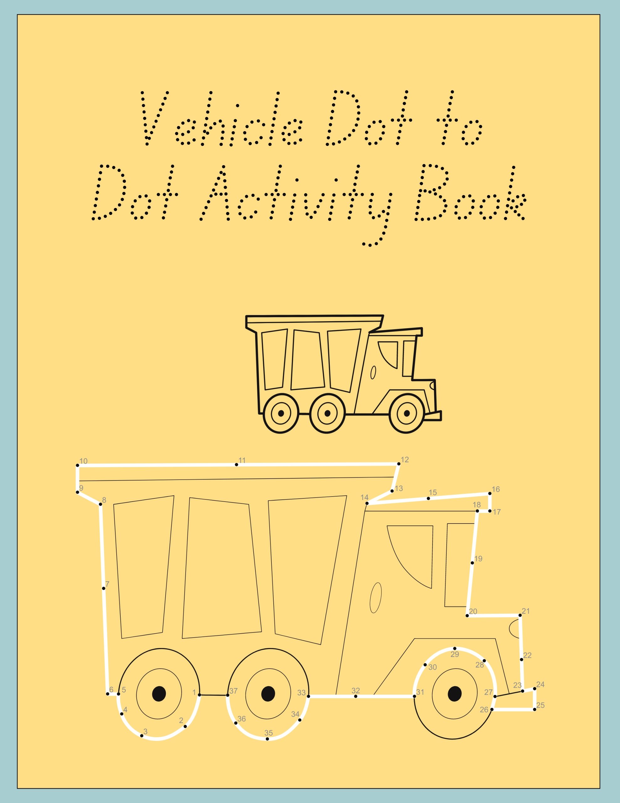Vehicle Dot to Dot Activity Book