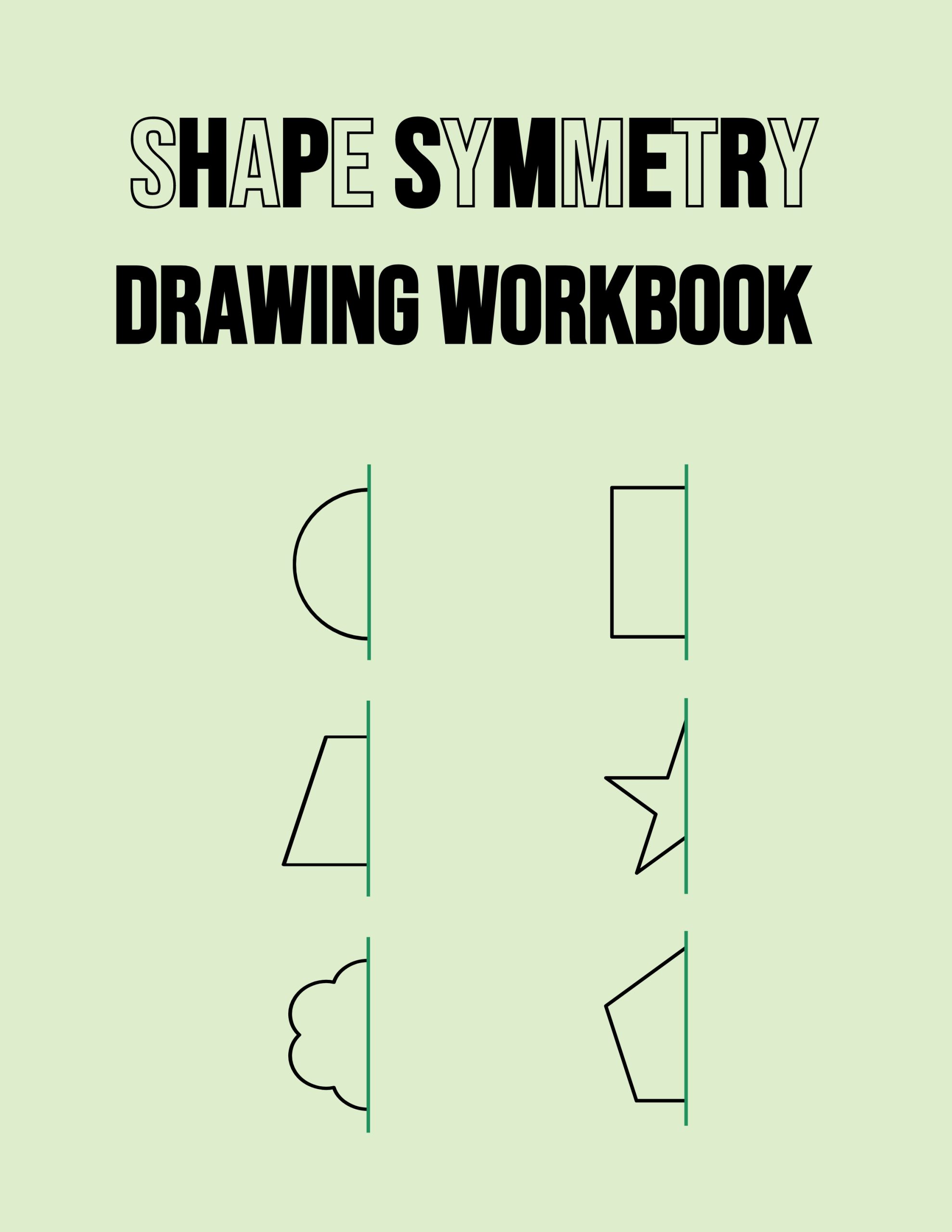 2D Shape Symmetry Drawing Workbook