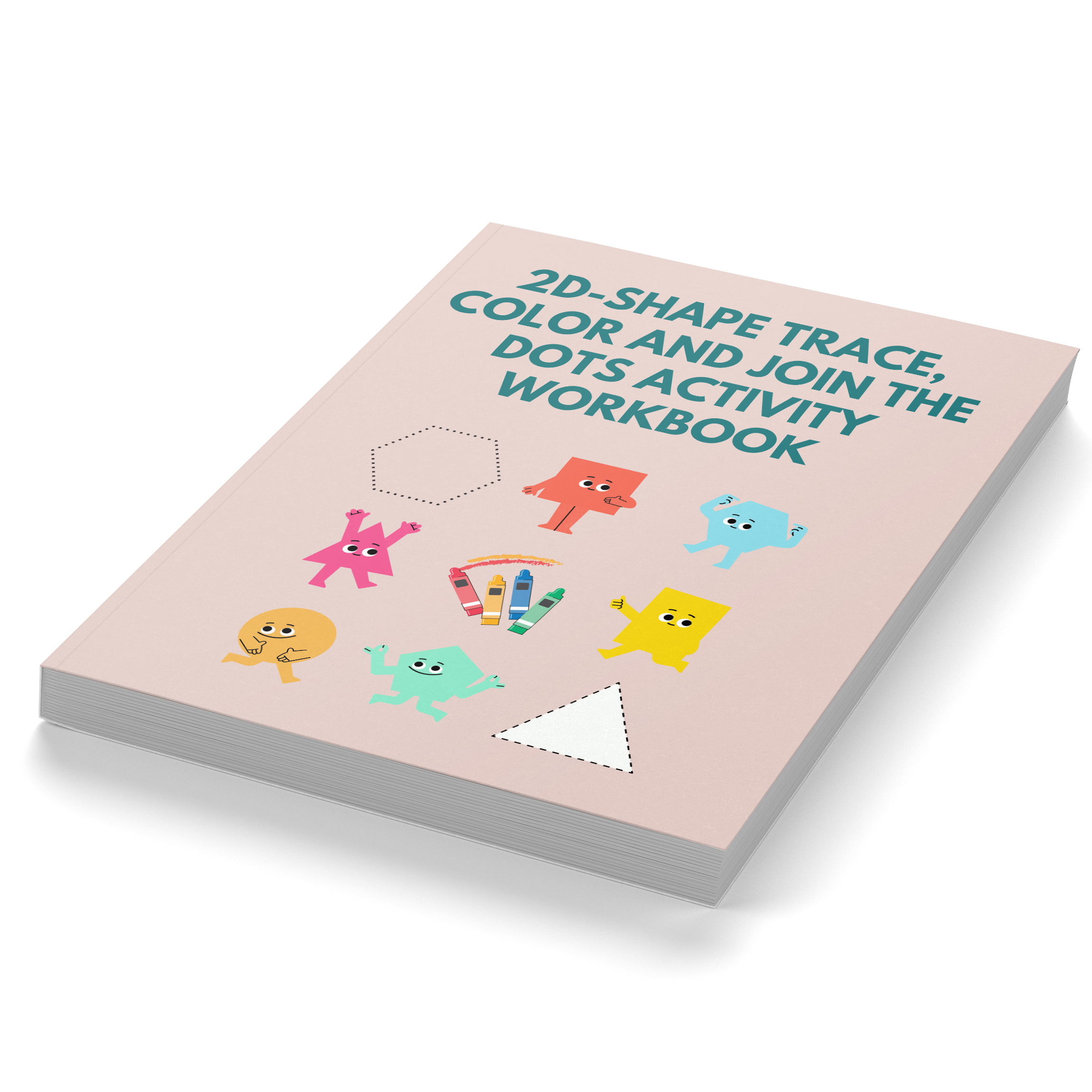 2D-Shape Trace, Color and Join the Dots Activity Workbook