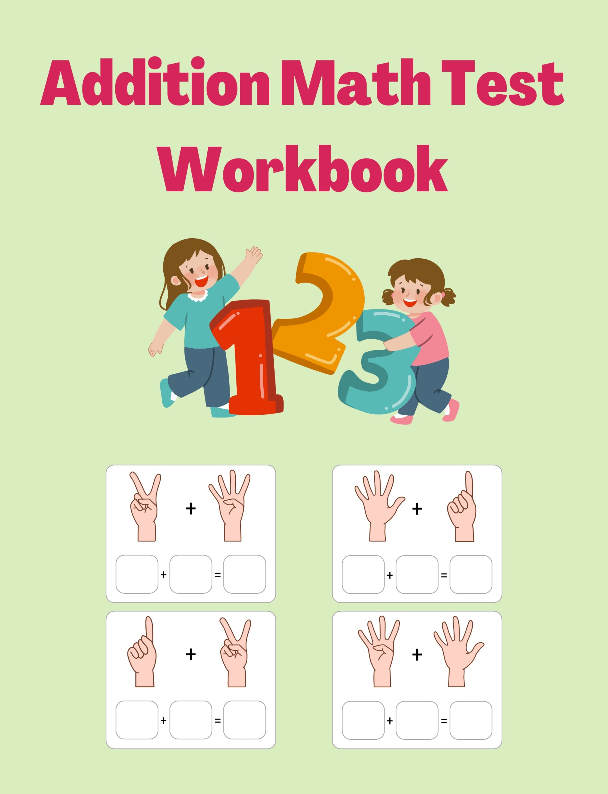 Addition Math Test Workbook