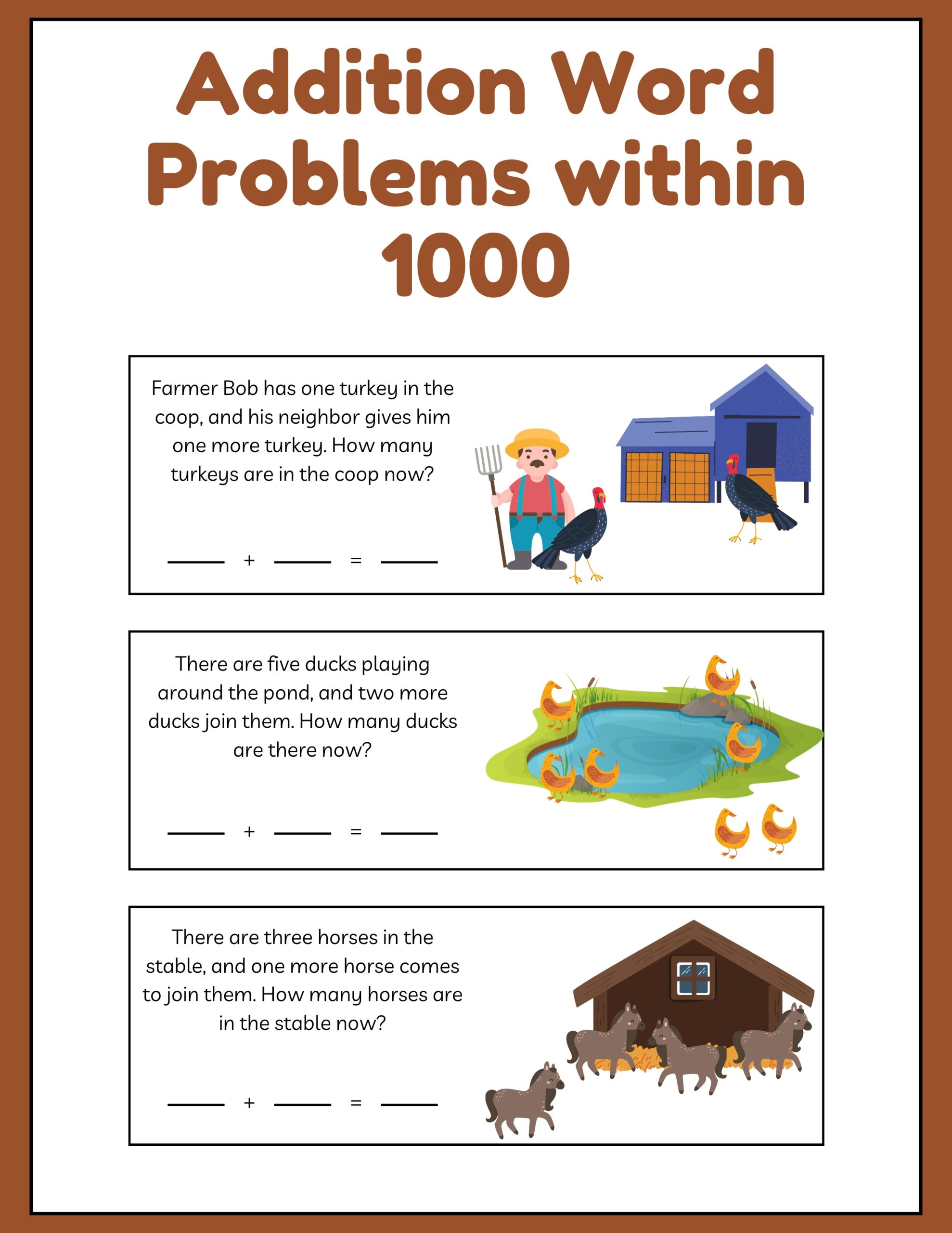 Addition Word Problems within 1000 G5