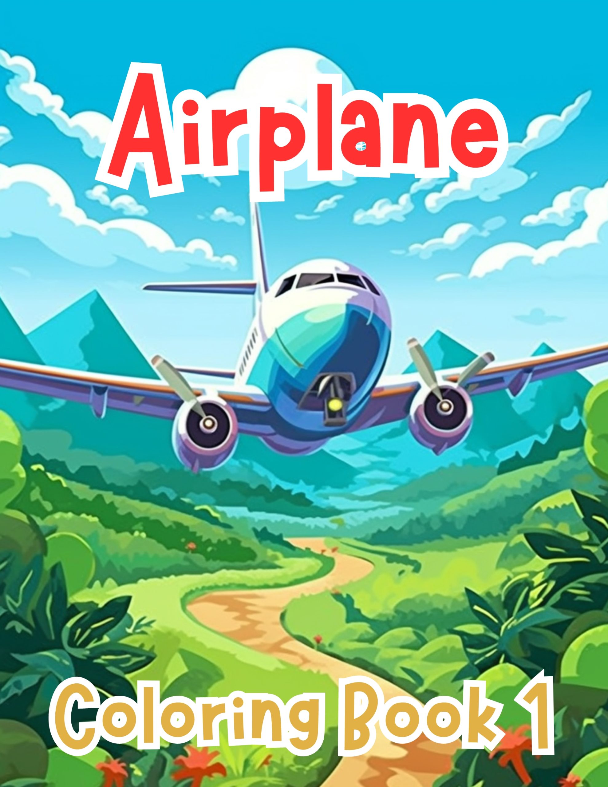 Airplane Coloring Book for Kids Book 1