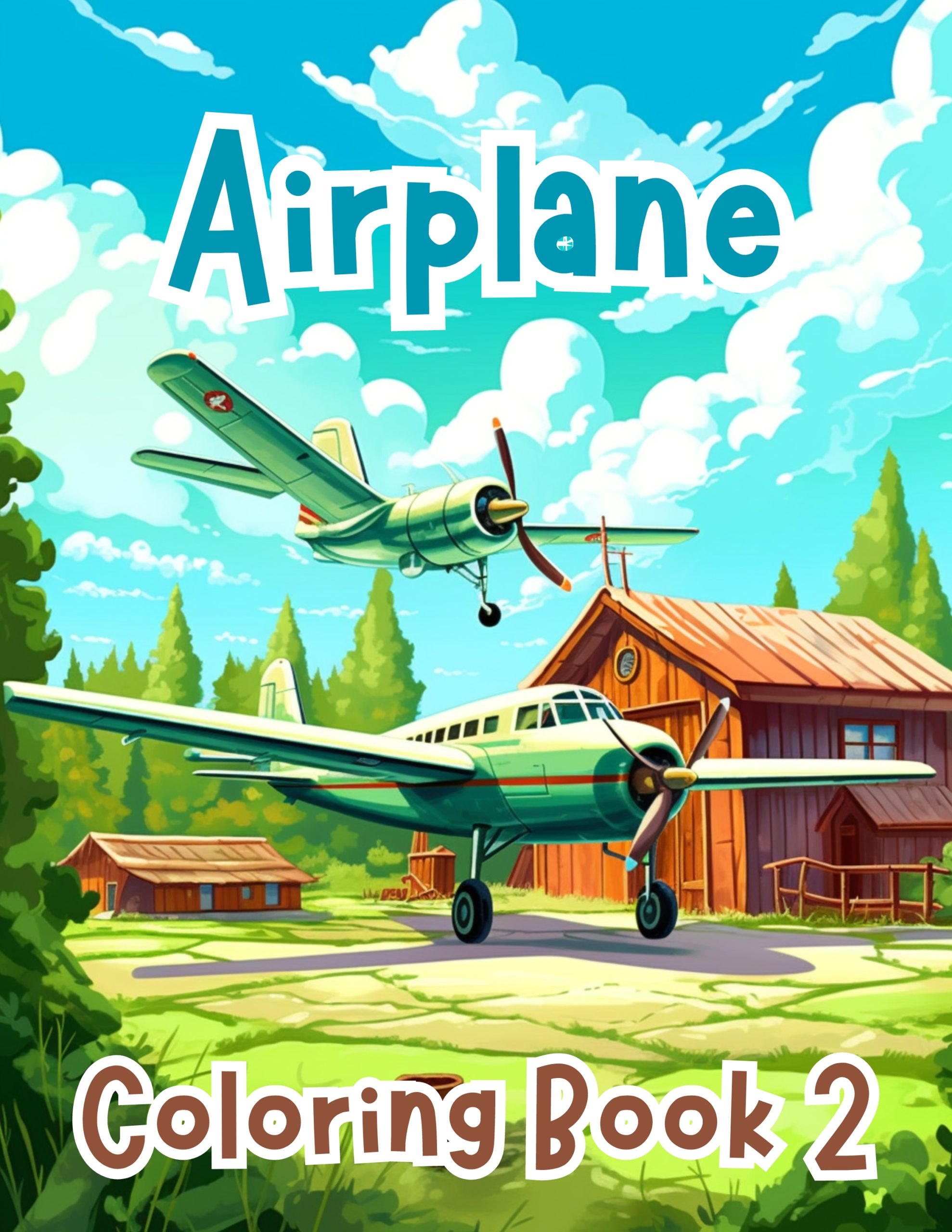 Airplane Coloring Book for Kids Book 2