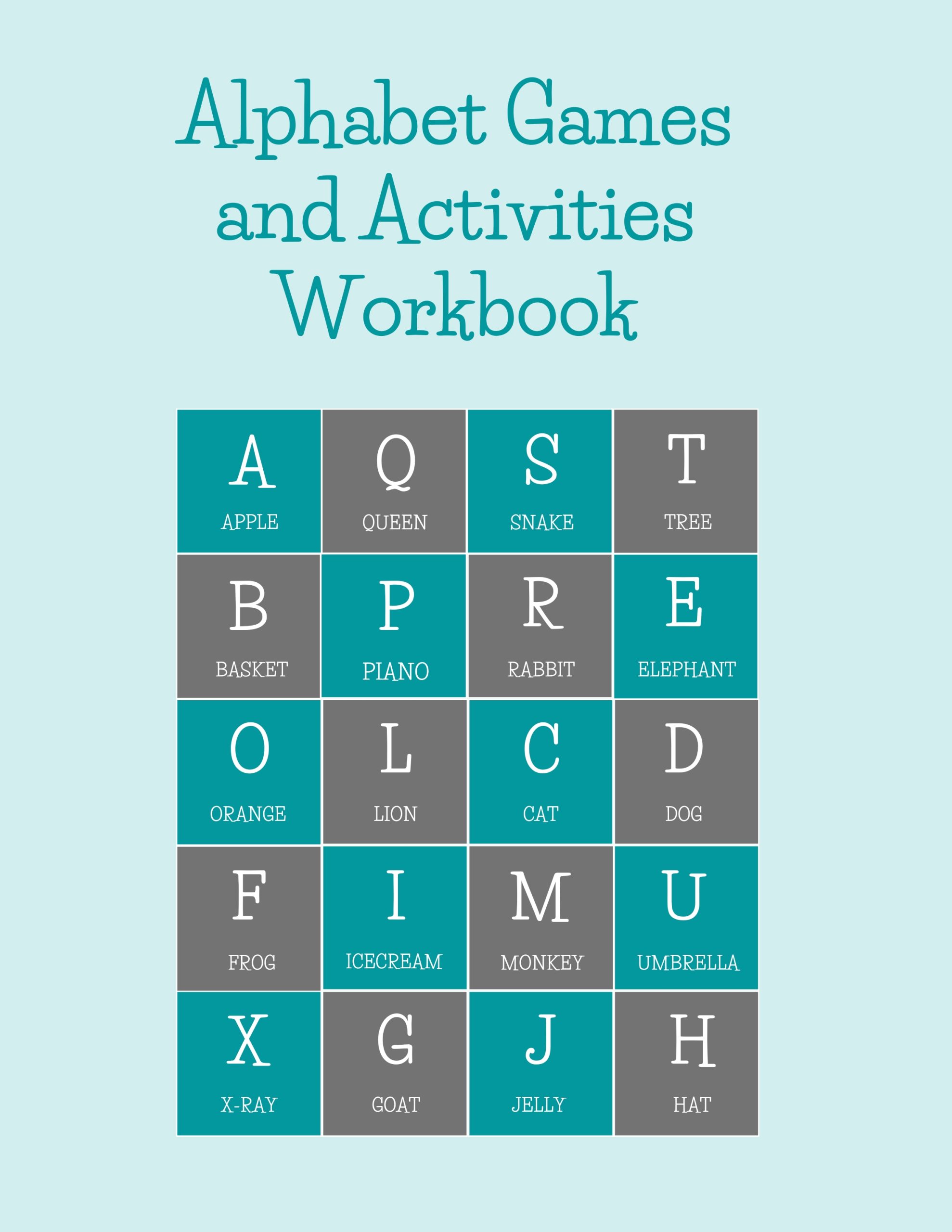 Alphabet Games and Activities Workbook