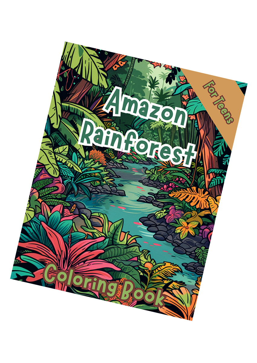 Amazon Rainforest Coloring Book – for Teens
