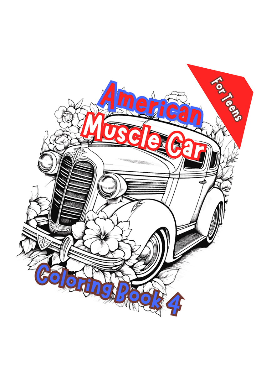 American Muscle Car Coloring Book 4