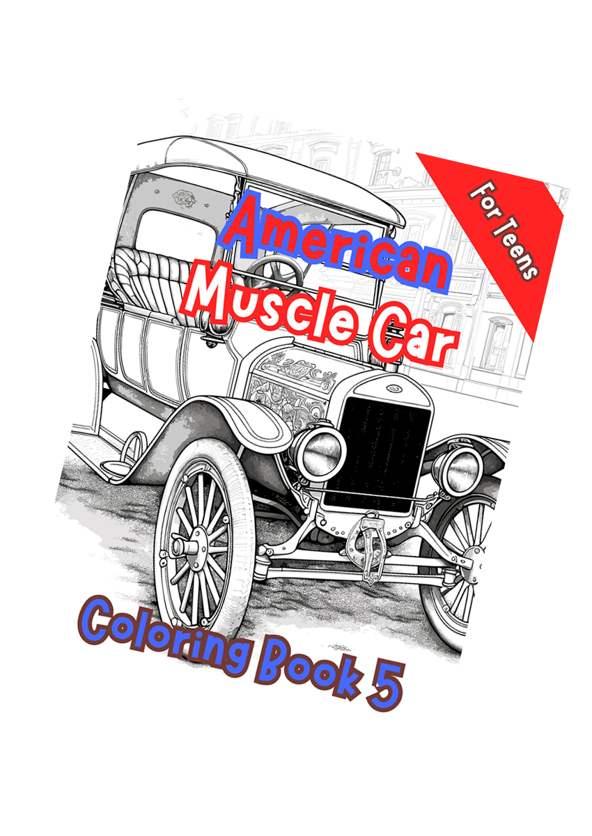 American Muscle Car Coloring Book 5