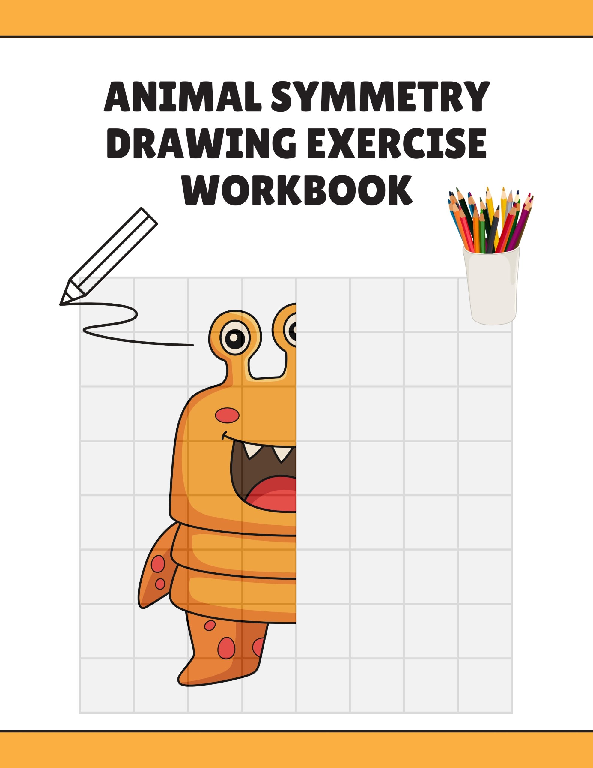 Animals Symmetry Drawing Exercise Workbook