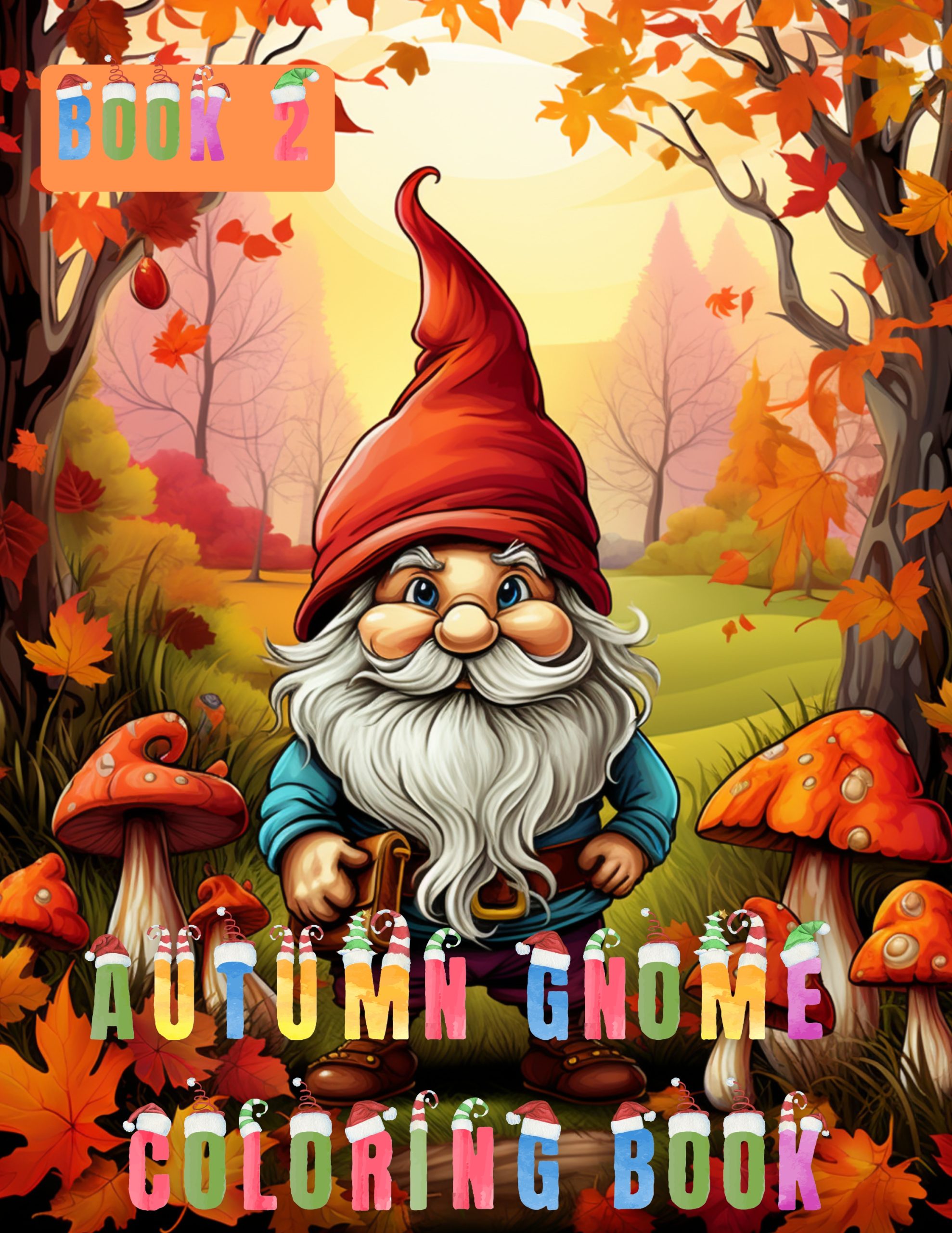 Autumn Gnome Coloring Book 2
