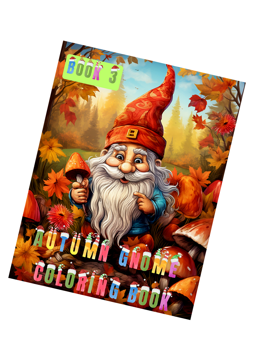 Autumn Gnome Coloring Book 3