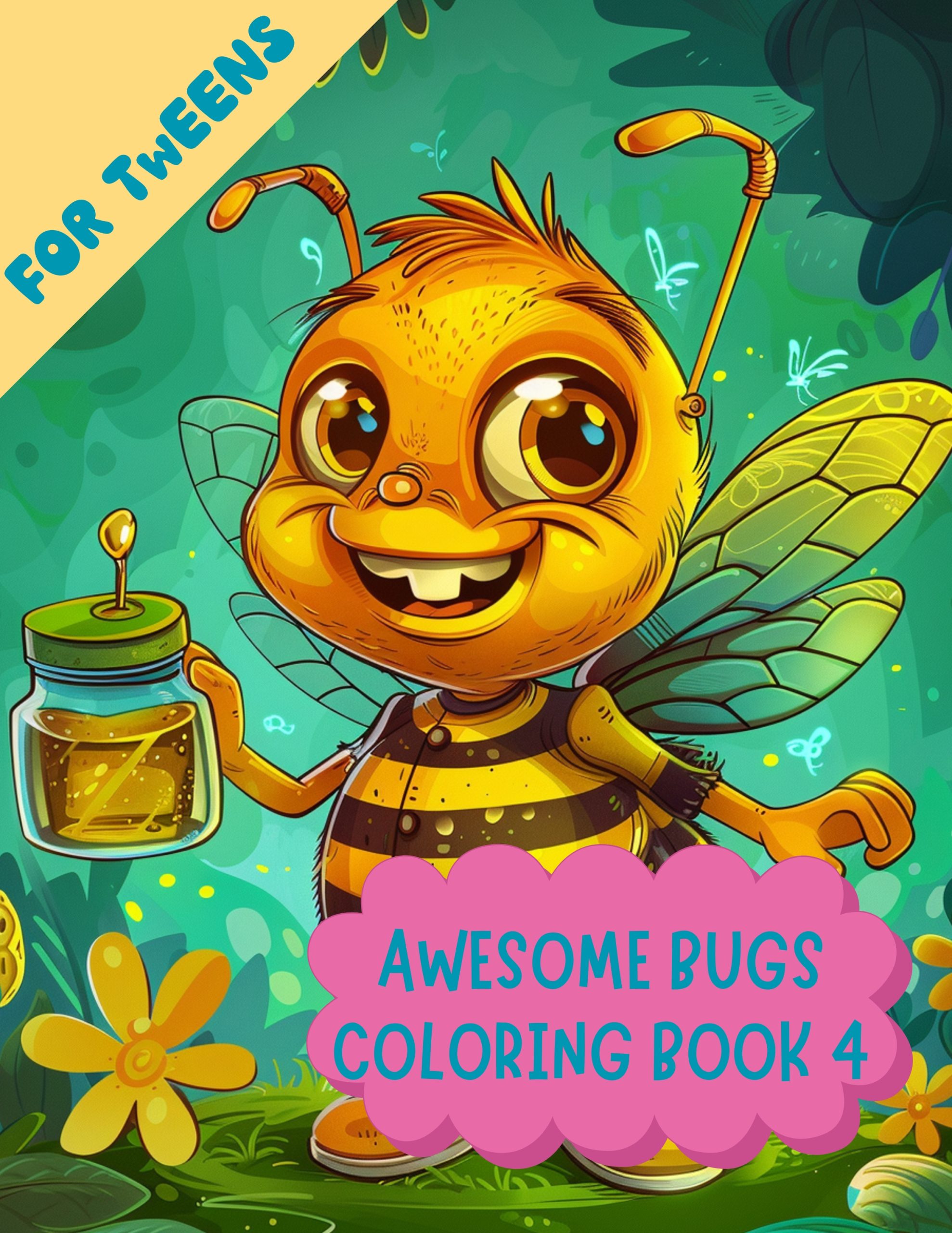 Awesome Bugs Coloring Book 4